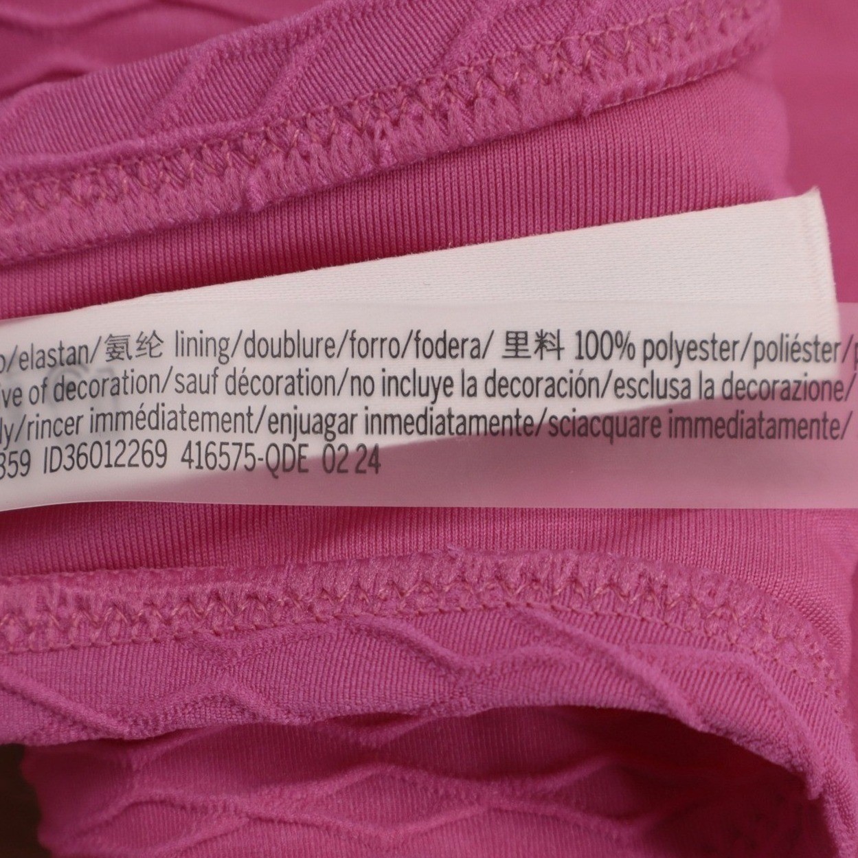 Victoria’s Secret Pink Bandeau Bikini Top Twist Push Up Swim 38DDD NWT Beach