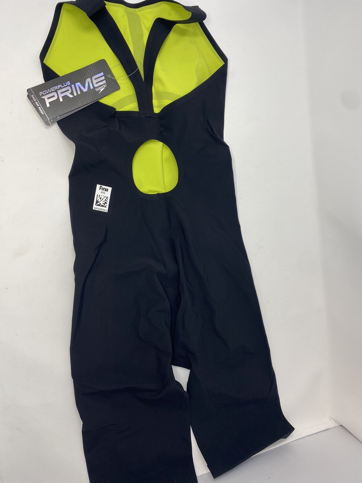 Speedo 20 Female Swimsuit Powerplus Racing Performance Kneeskin Black NWT