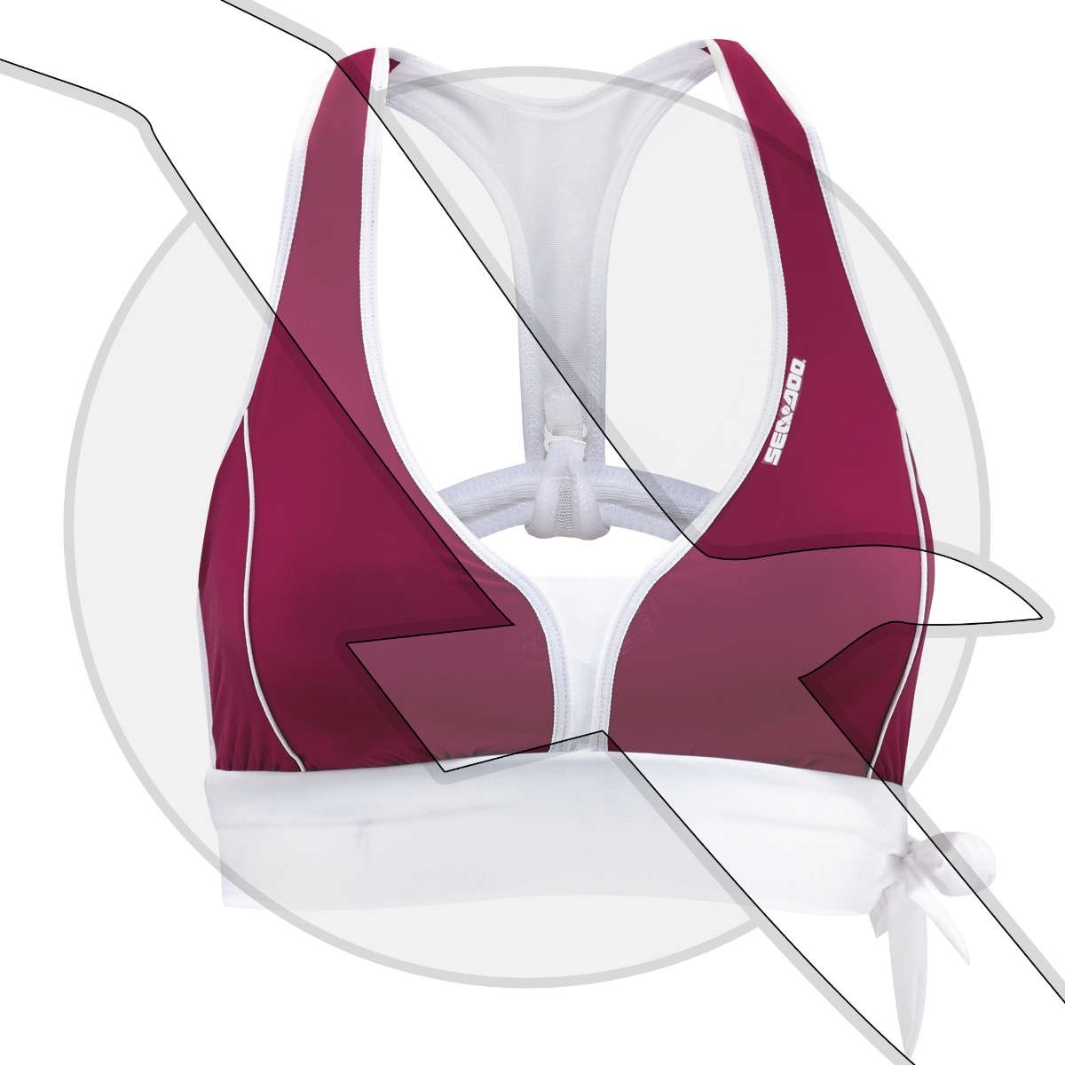 Sea Doo Womens Ladies Splash Sport Bikini Swimsuit Bra Top by Seadoo