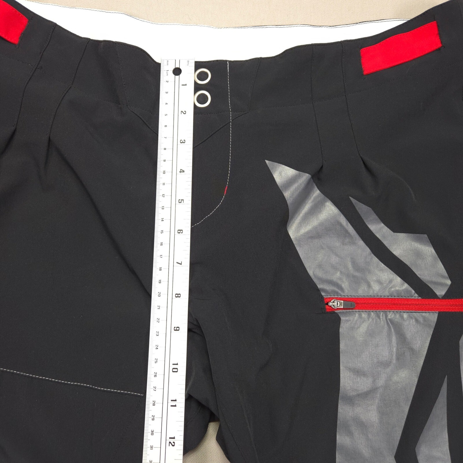 BRP Sea-Doo Board Shorts Swim Trunks Quick Dry Lined Black Red Accents Size 12