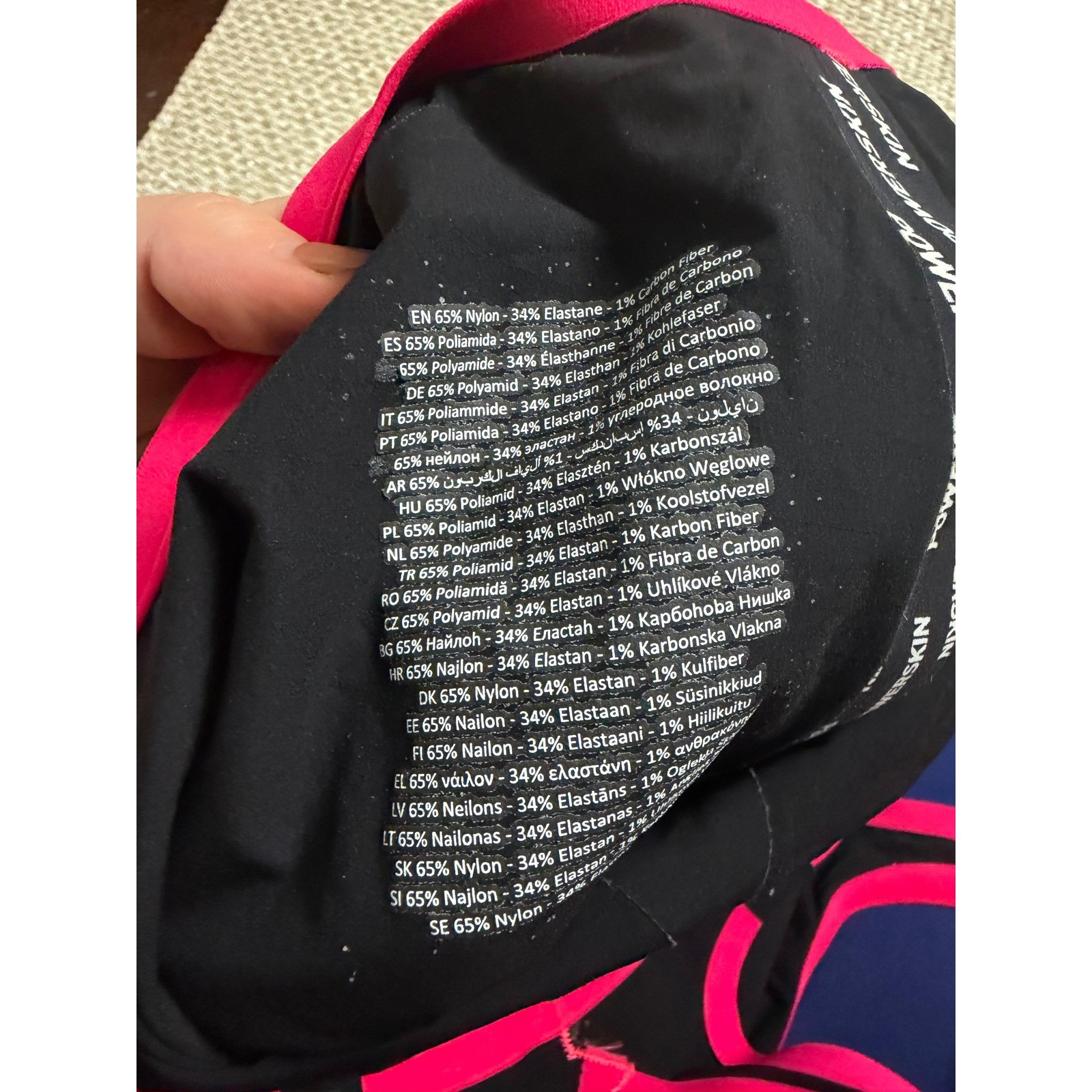 Arena Powerskin Carbon Technical Racing Swimsuit Kneeskin Black Pink Womens 28