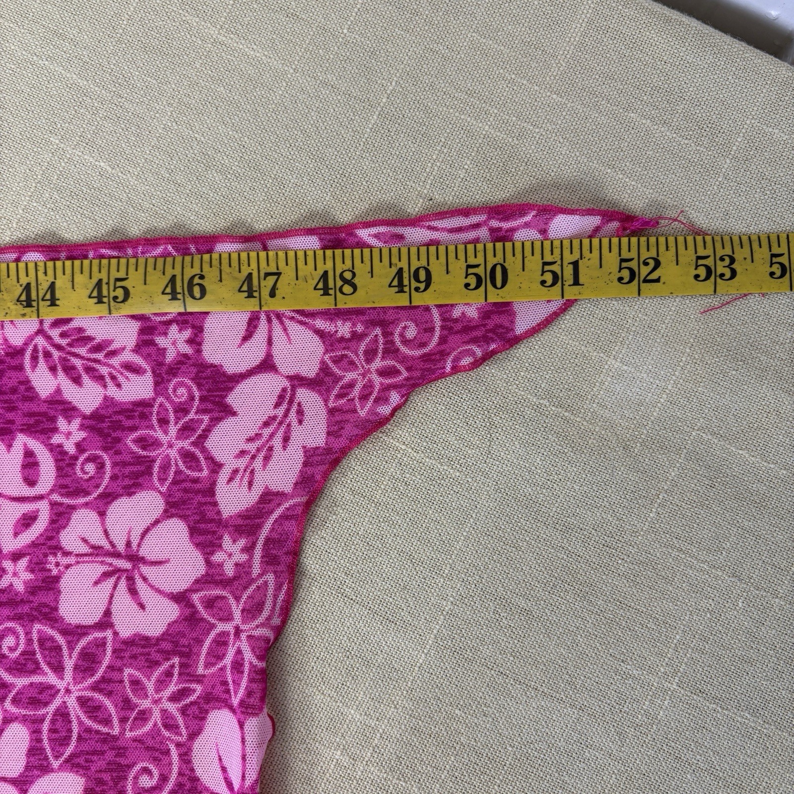 2000s Hot Pink Hawaiian Semi-Sheer Sarong Swim Coverup Tie Pool Swim Y2K OS