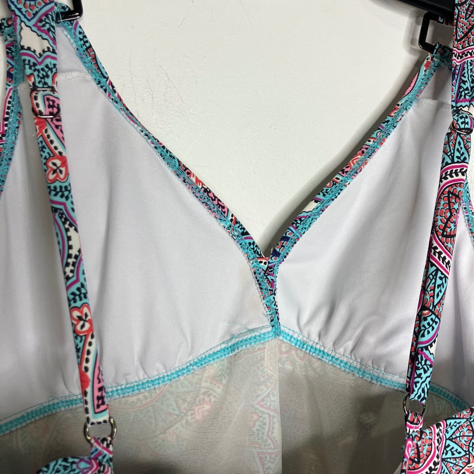 Assets by sara Blakely Spanx one piece swimsuit women’s size Xl blue pink