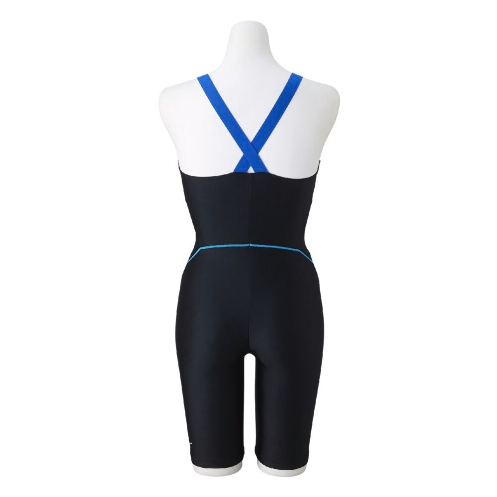 Mizuno Women’s Stroke ONE Swim Fitness All-in-One Suit N2JGC33192 Black/Blue
