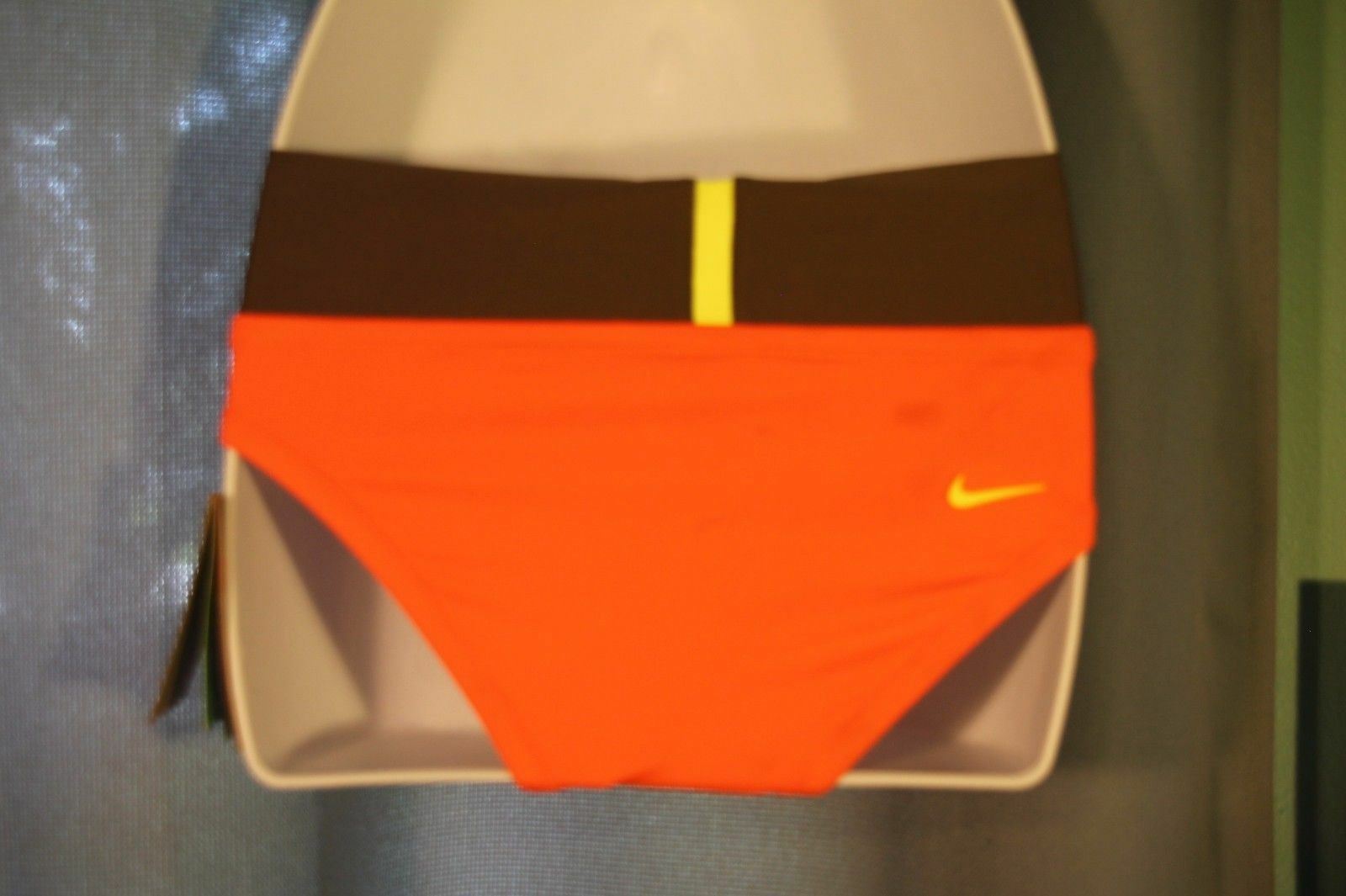 NWT Nike Women’s Swim Suit Bottoms Orange Brown Sz XS Swimming