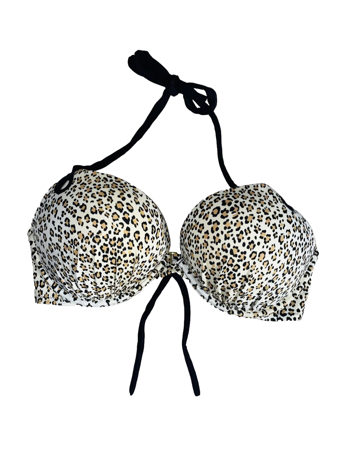 Victorias Secret 34D Swim Bikini Top Cheetah Animal Print