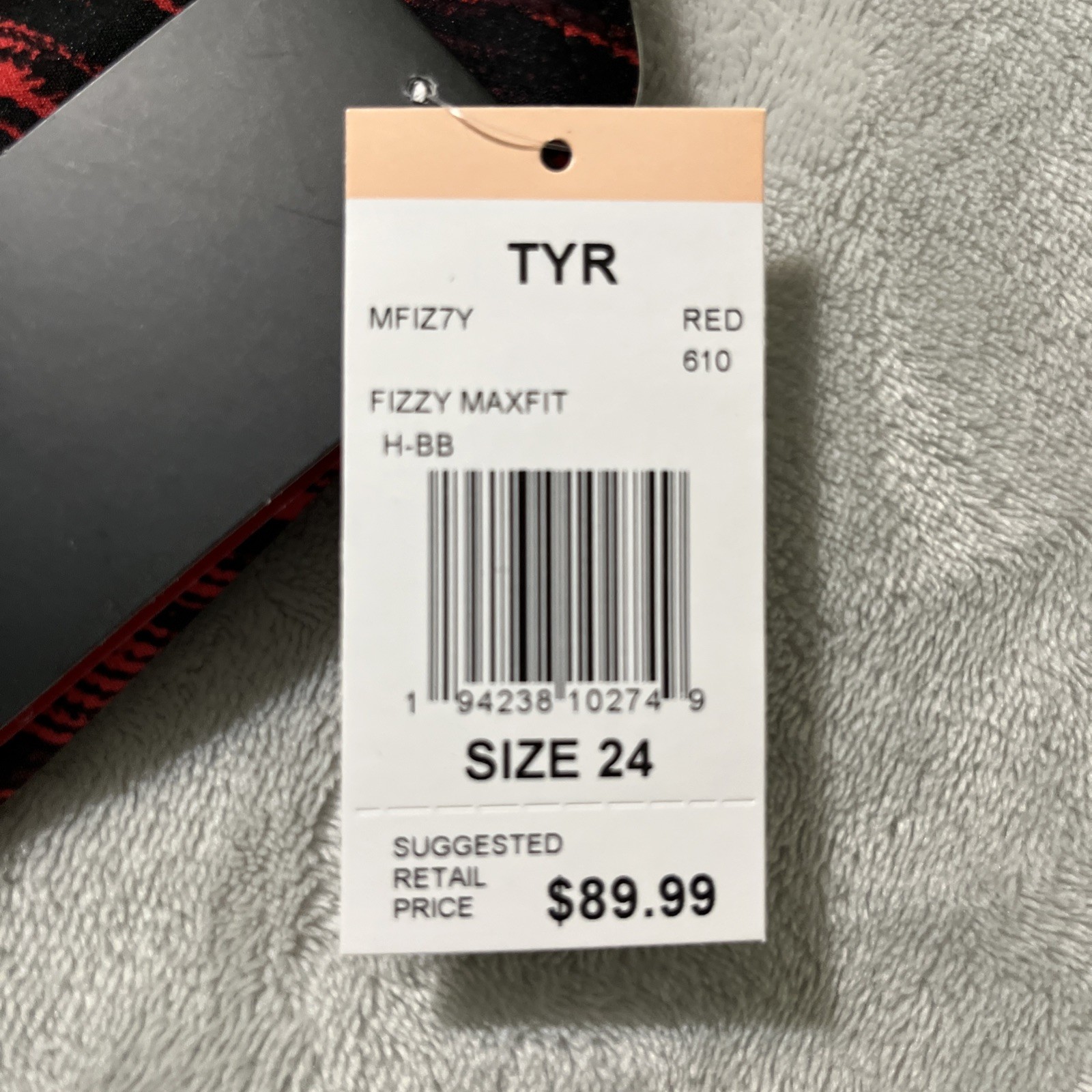 TYR Women’s Fizzy Maxfit Swimsuit – XS (24) Red Black One Piece Competitive Swim