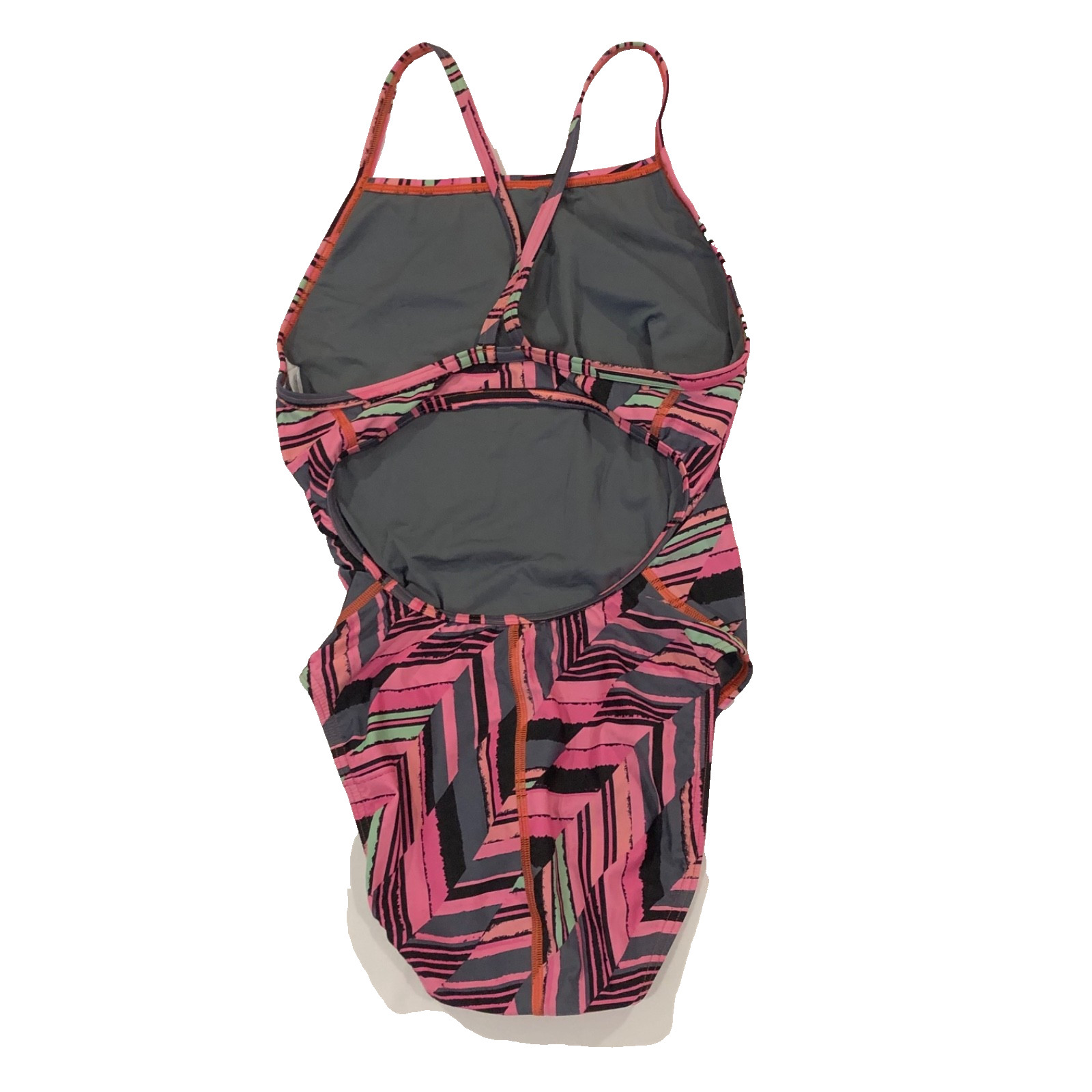 SPEEDO PowerFlex Eco Angle Free Back Sz 10/36 Pink/Black/Lime Great Condition