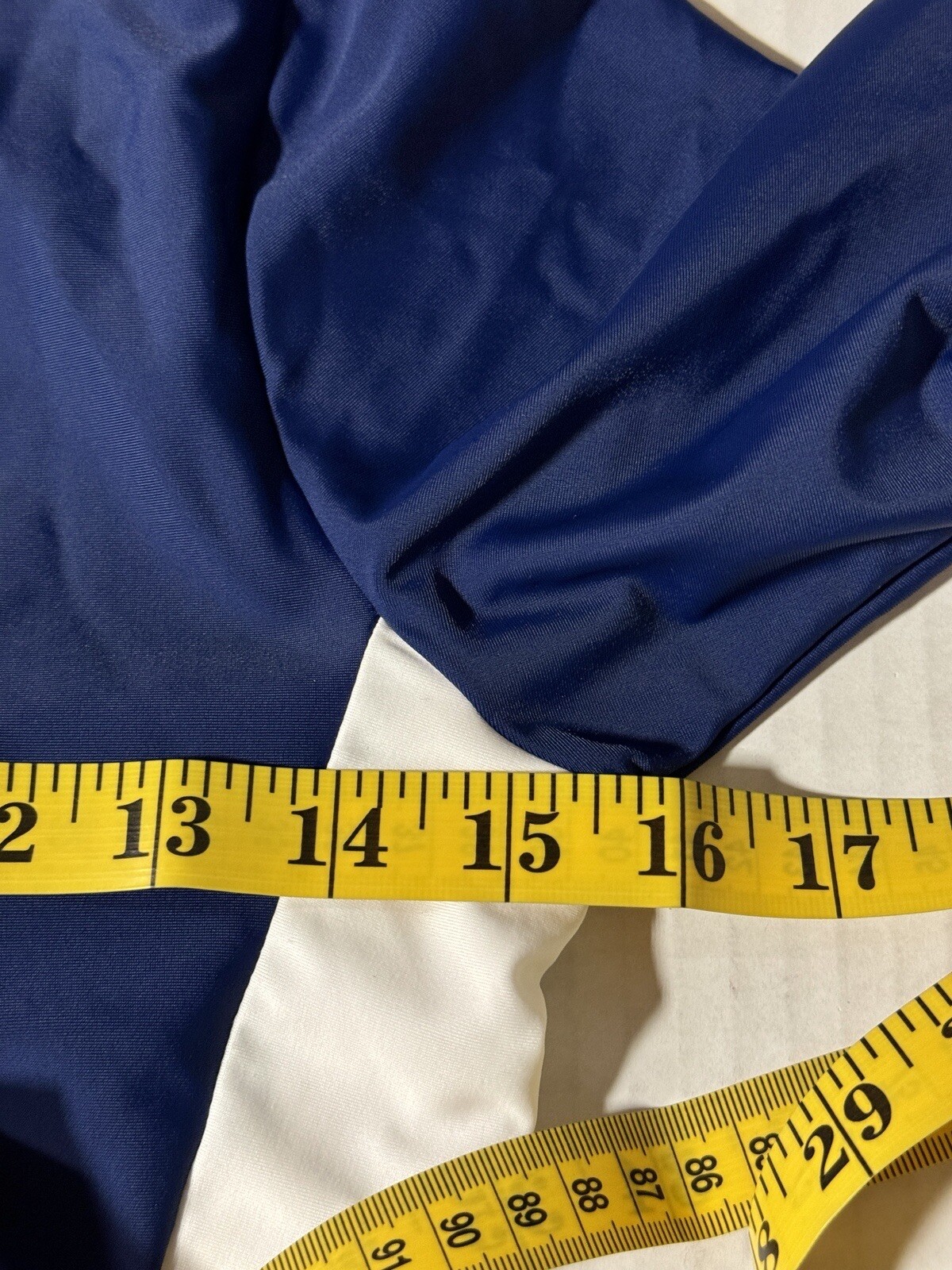 Women’s Rash Guard US Polo Assoc Top Blue Cropped 7/9 Juniors Swim EUC