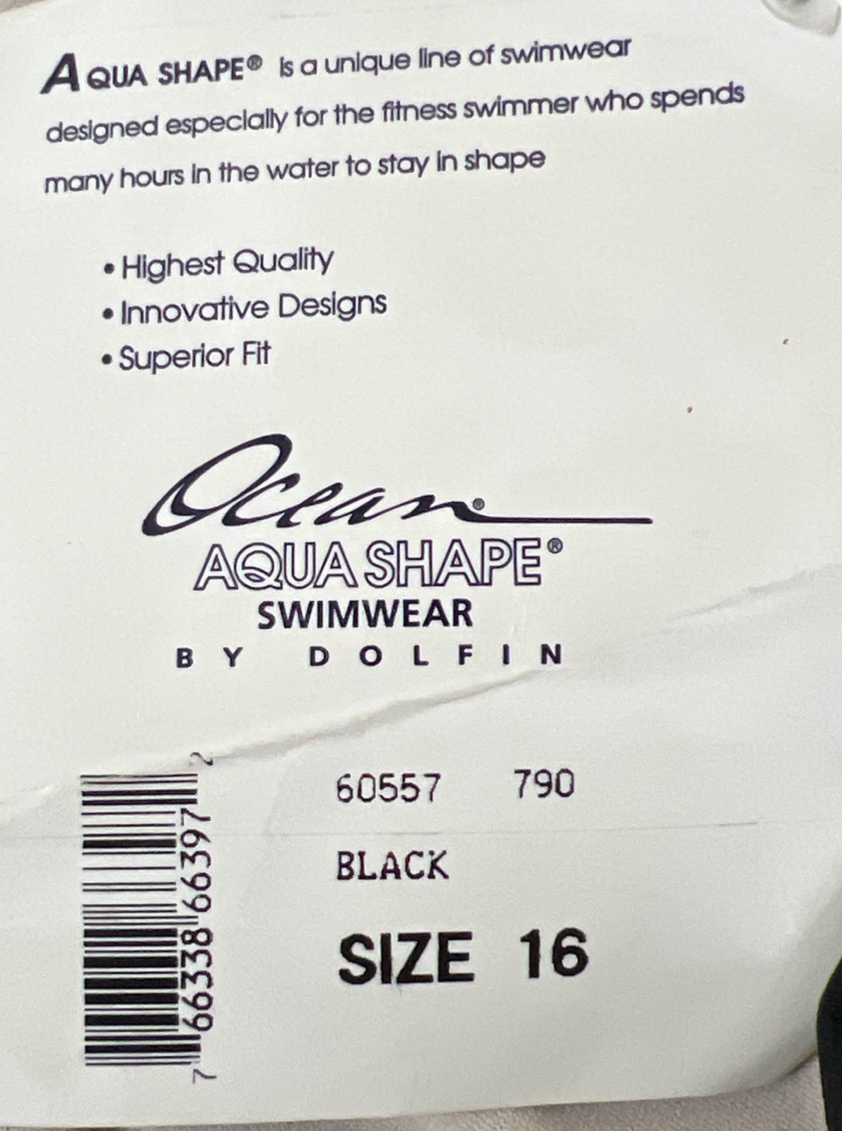 Ocean Aqua Shape Swimwear Size 16 Black One Piece Chlorine Resistant