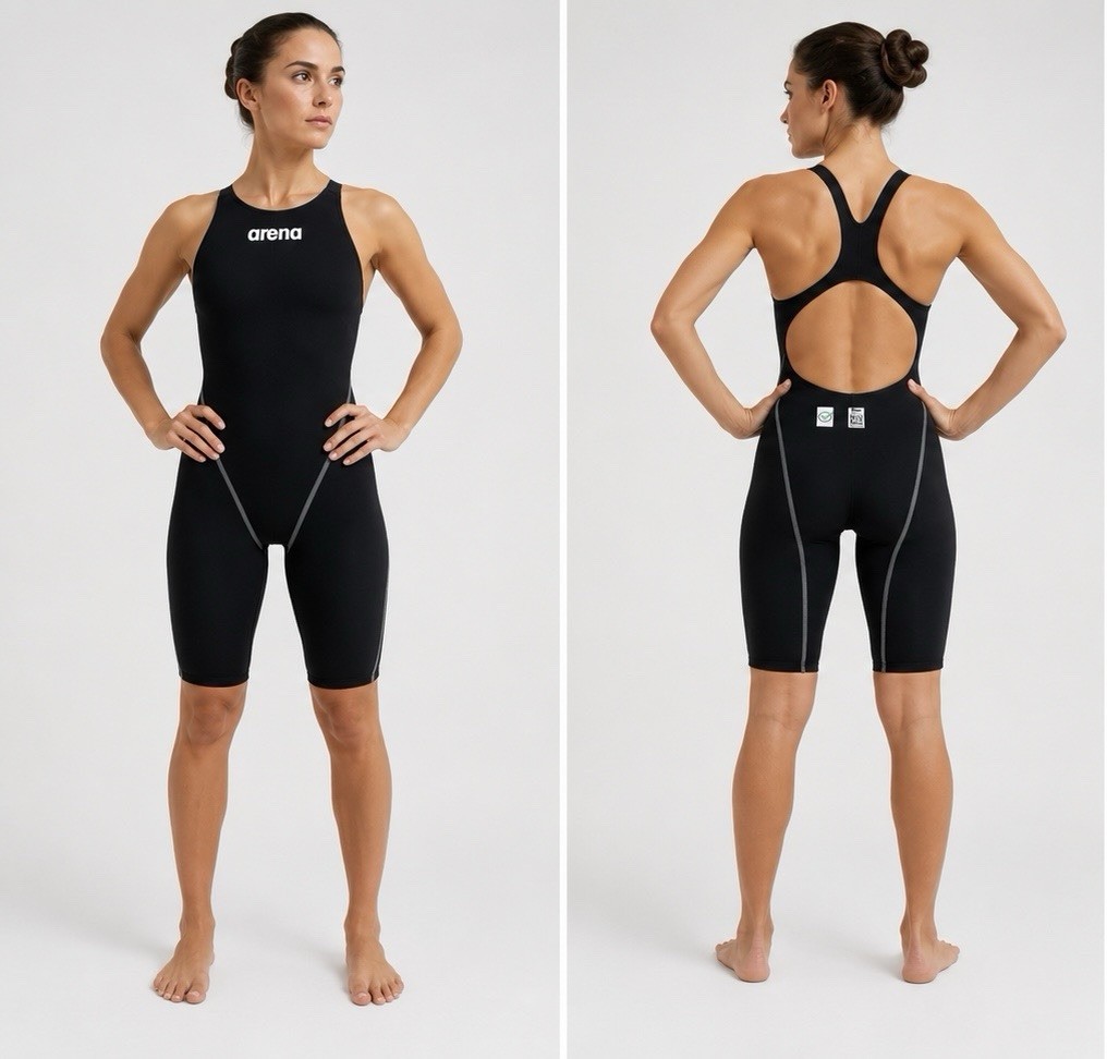 Arena Powerskin ST Next Open Back Tech Suit Swimsuit Black NWT Women Size 28