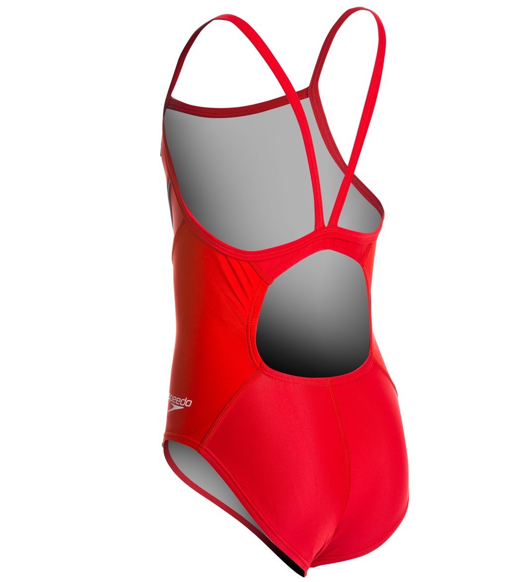 SPEEDO Women’s PowerFLEX Eco Revolve Splice Energy Back One Piece Swimsuit