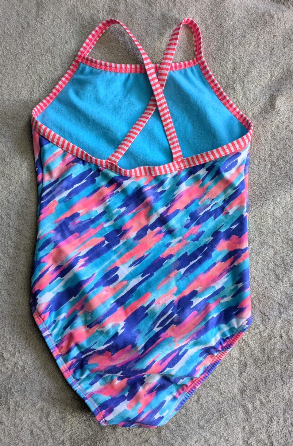 DOLFIN – UGLIES One Piece Swimsuit Womens Size 30 Pink Blue Orange White