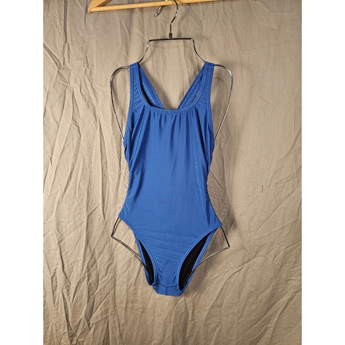 Speedo Pro LT Womens Blue Flyback One Piece Swimsuit Size 6 32 Training Suit
