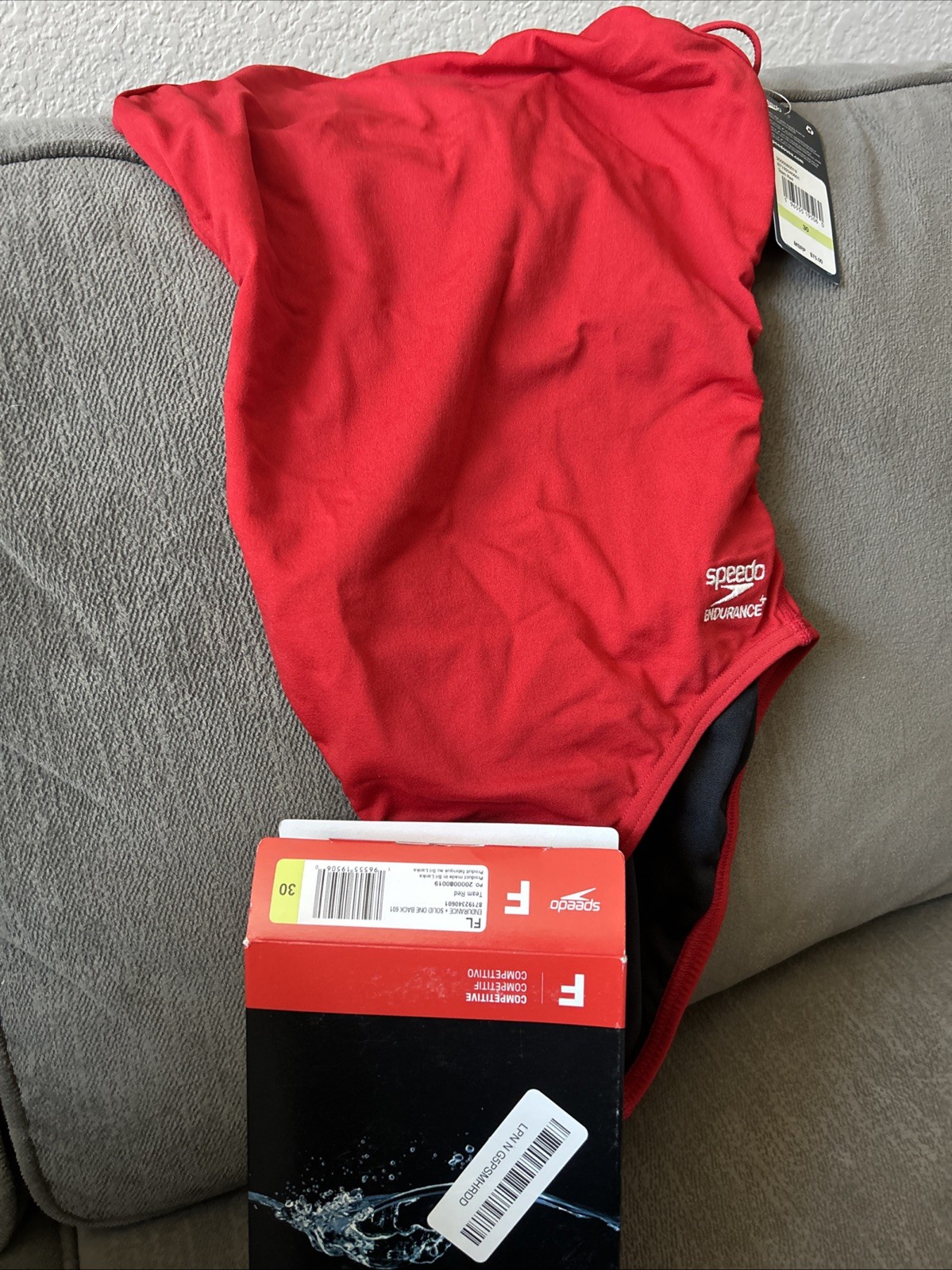Speedo Endurance 601 Red Female Size 30 Retails for $75.00