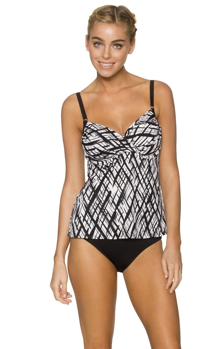 Swim Systems Women’s Crossroads Shirred Underwire Tankini Top