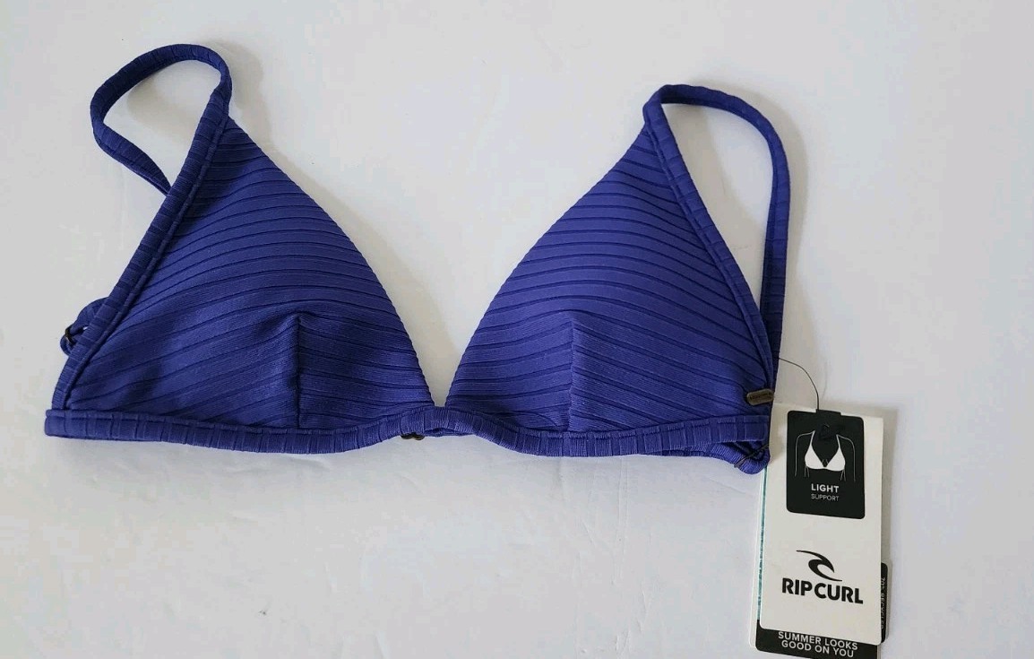 Rip Curl Women’s Standard Premium Surf Fixed Triangle Top Blue Size M New