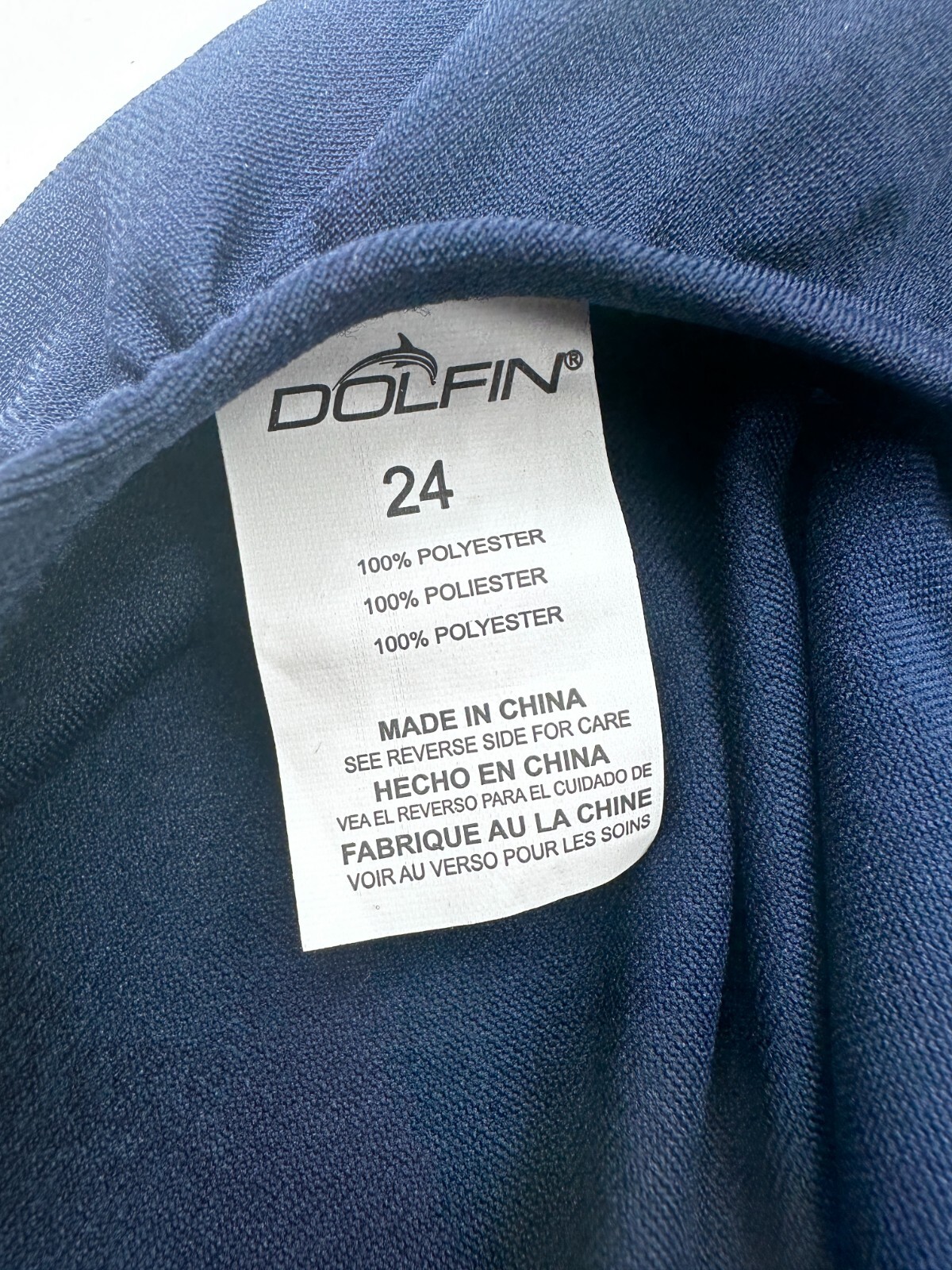 Dolfin Female Lifeguard DBX Color Navy Swimsuit 9582C One Piece Size 24 49G