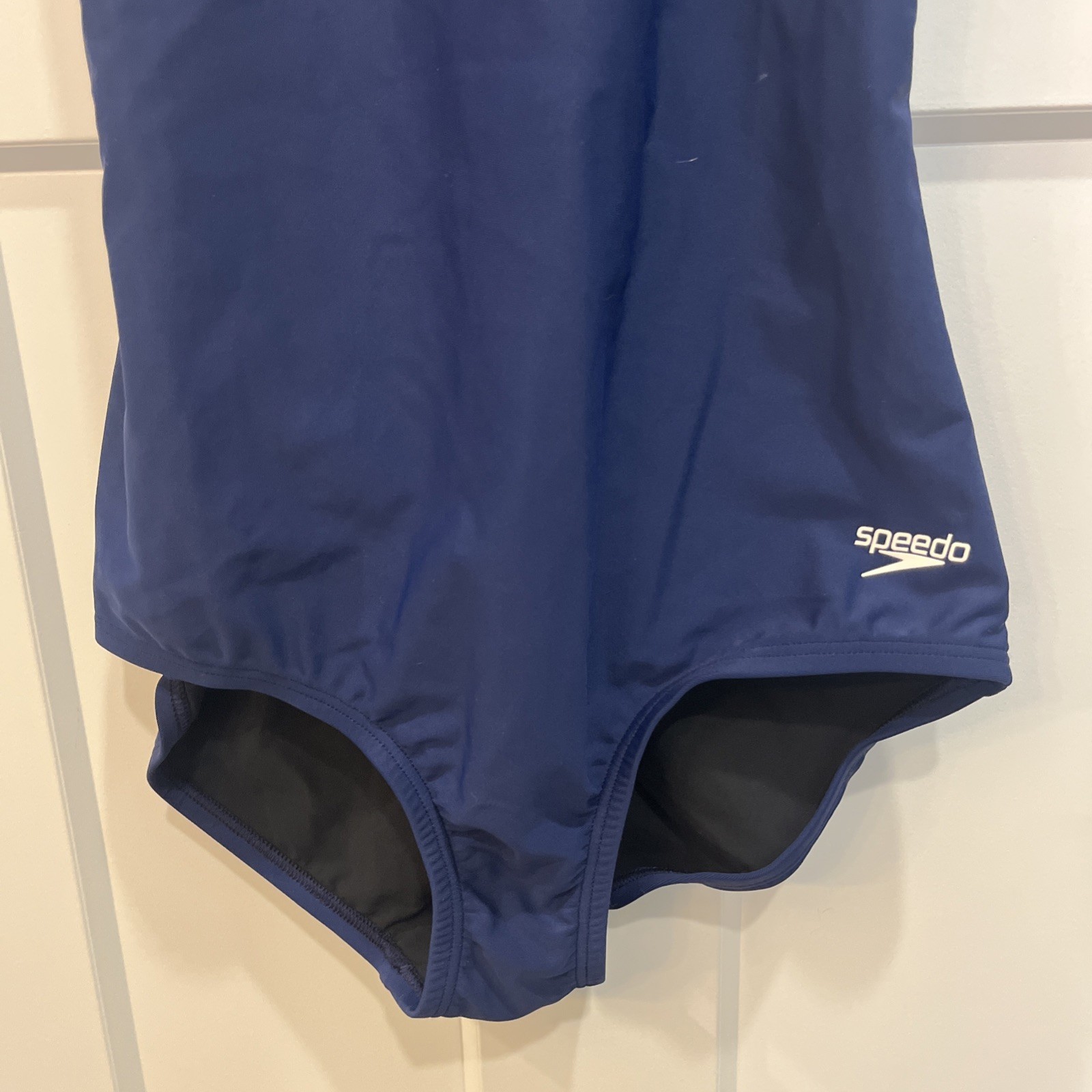 Speedo Women’s Ultra Back Long One Piece Swimsuit Navy Blue Sz 6L