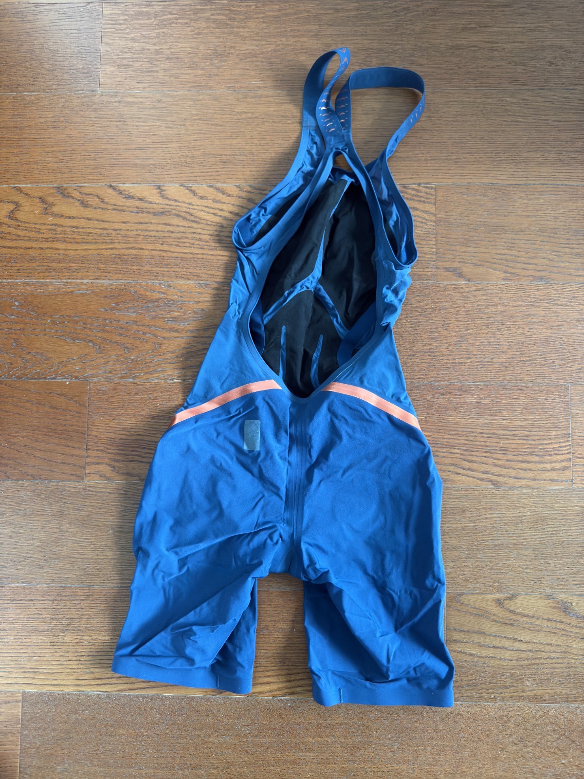 Speedo LZR X Kneeskin Sz 25 Womens Open Back Swim Blue/Gold