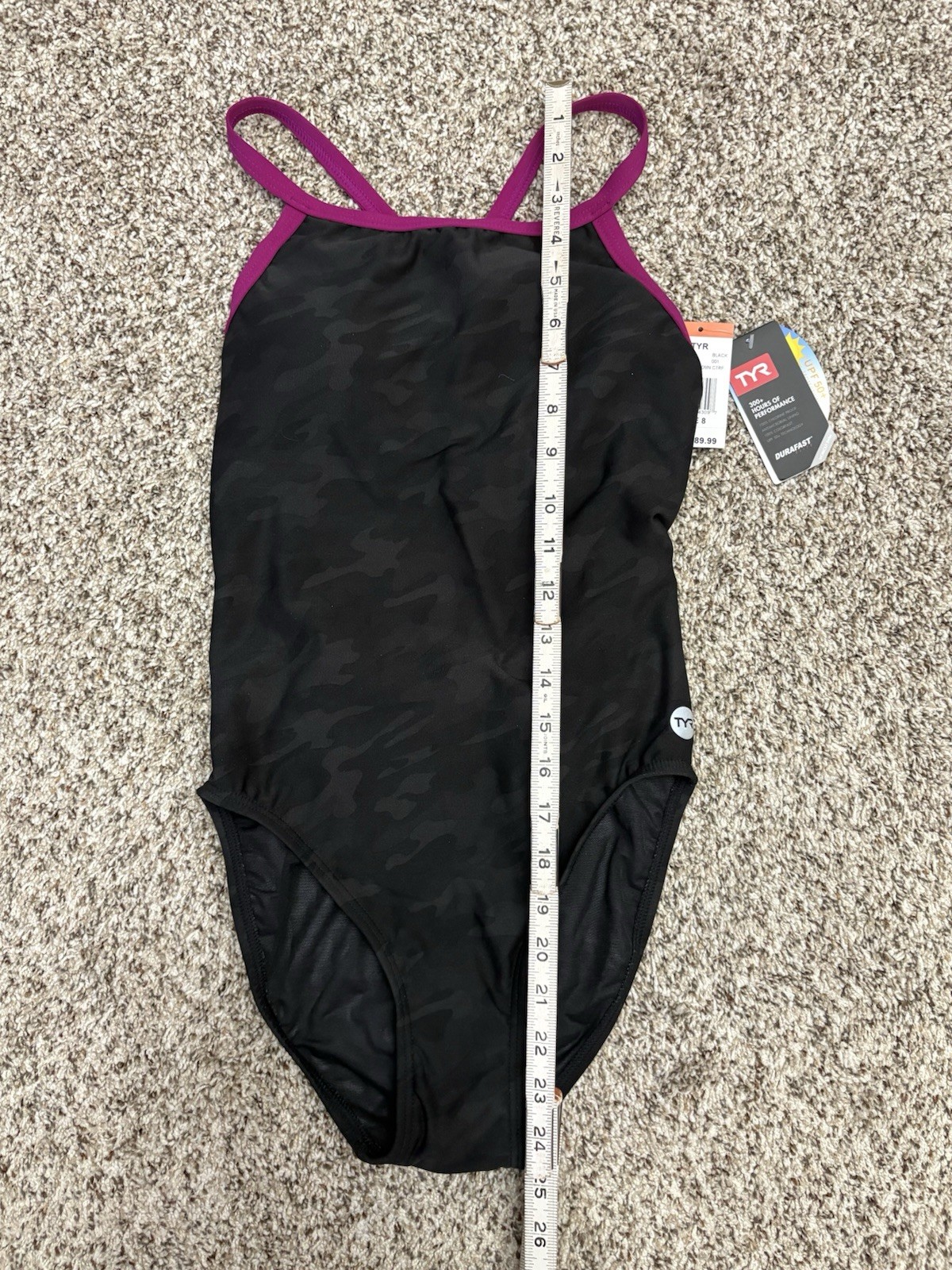 TYR Women’s Durafast One Piece Diamondfit Swimsuit Controlfit Size 8 (G11-22)