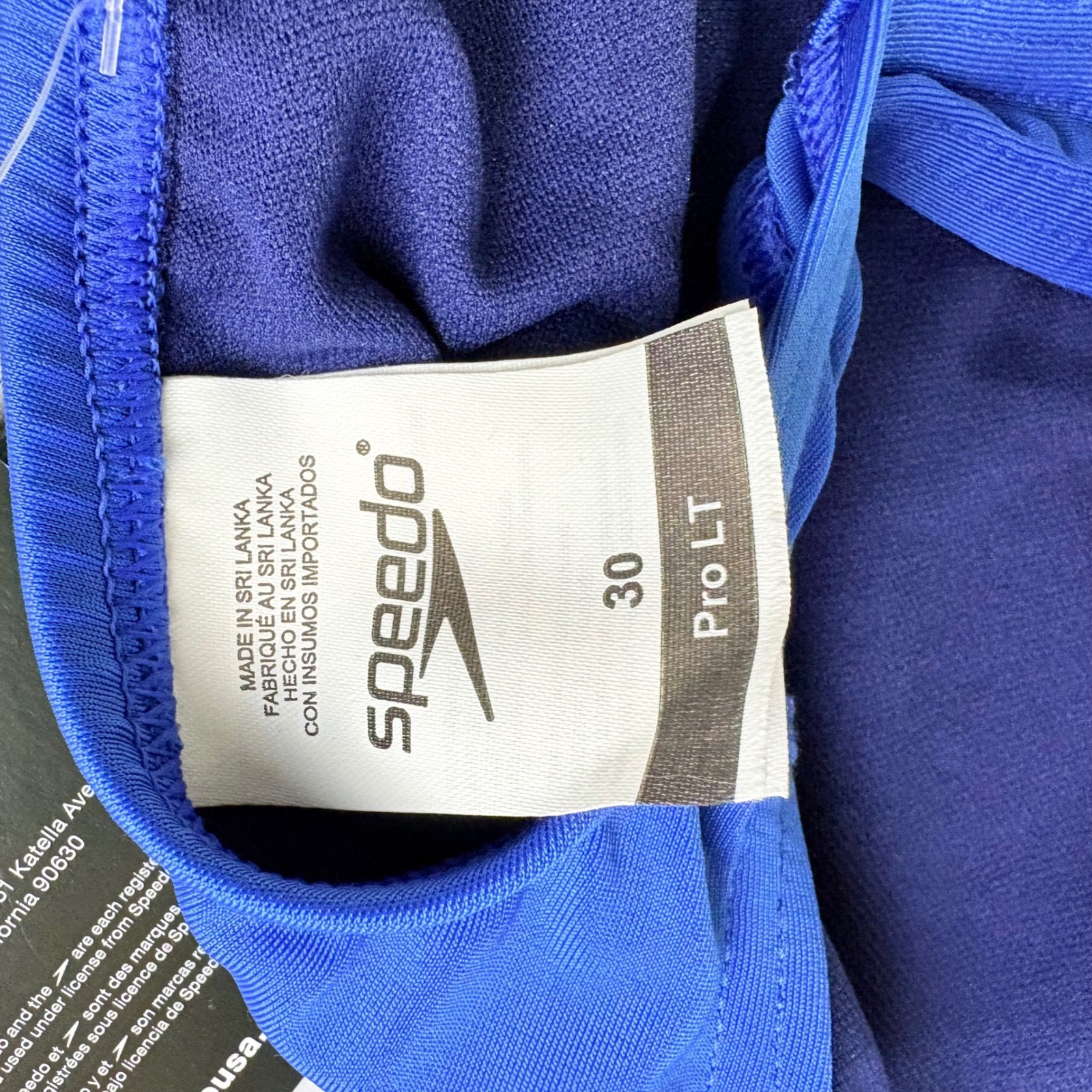 Speedo Women 30 Team Blue One Piece Swimsuit Racerback Performance Training New