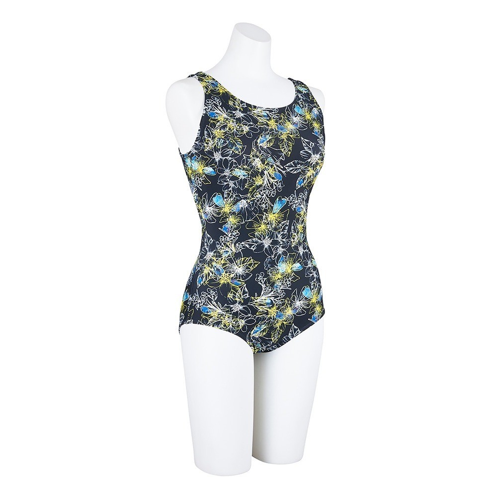 Mizuno Women’s Aqua Fitness One-Piece Swimsuit N2JAC82109 Black 2025SS U-Back
