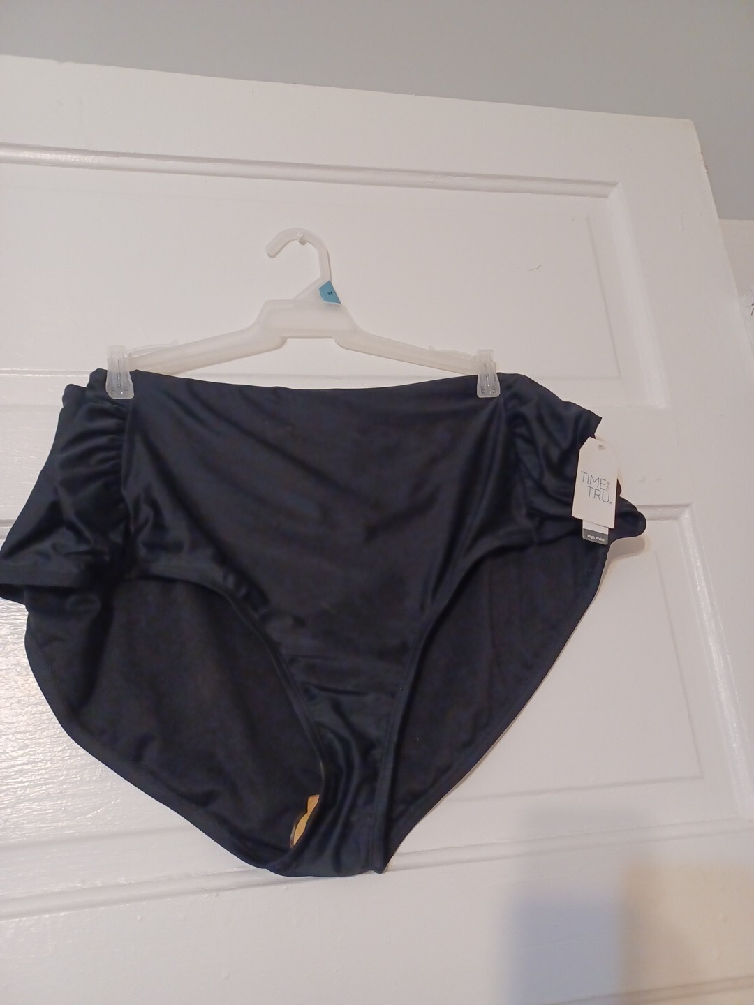 Women’s Swimsuit Bottoms Black 3X (24-26) PLUS BRIEFS NEW TIME AND TRU