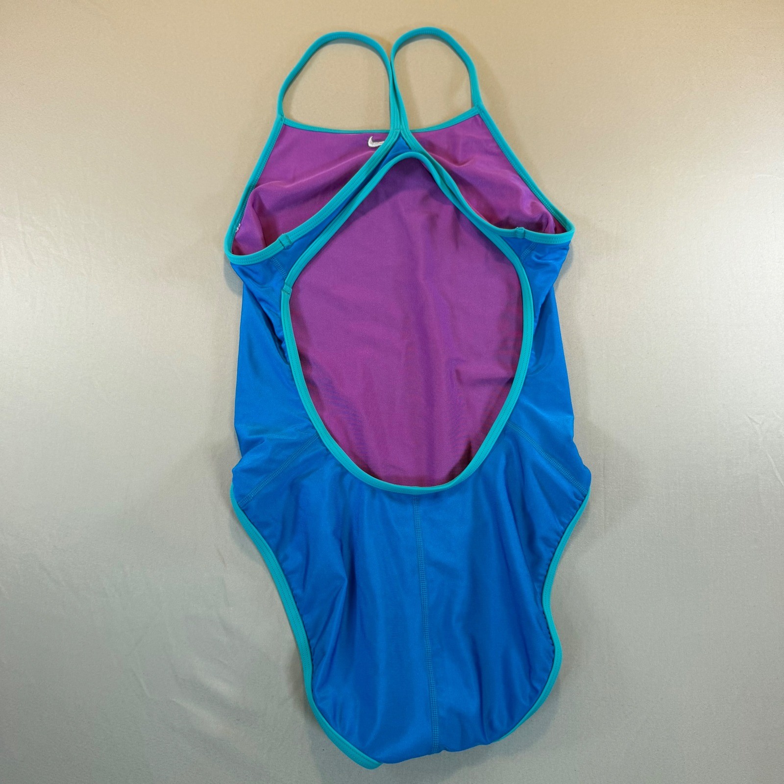 Nike Womens One Piece Swimsuit Y2K Vintage Style Retro Racerback Medium No Tag