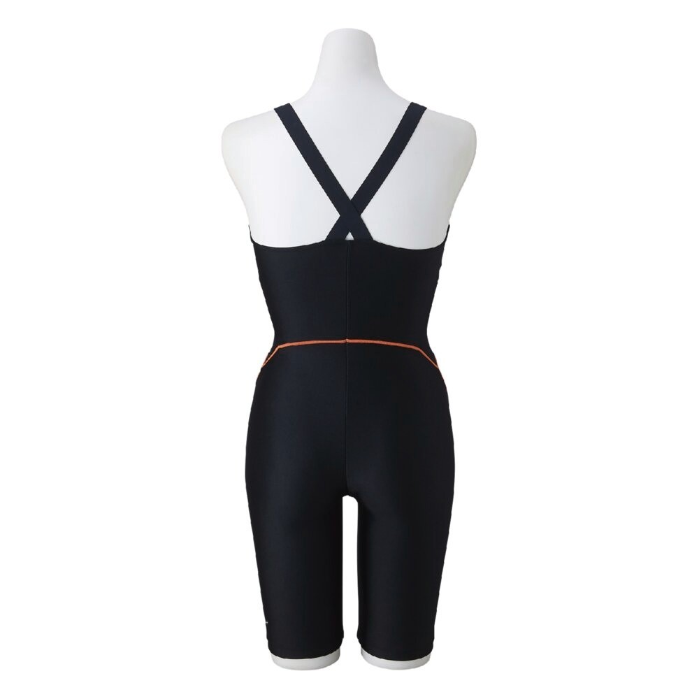 Mizuno Women’s Stroke ONE Swim Fitness All-in-One Suit N2JGC33195 Black/Orange