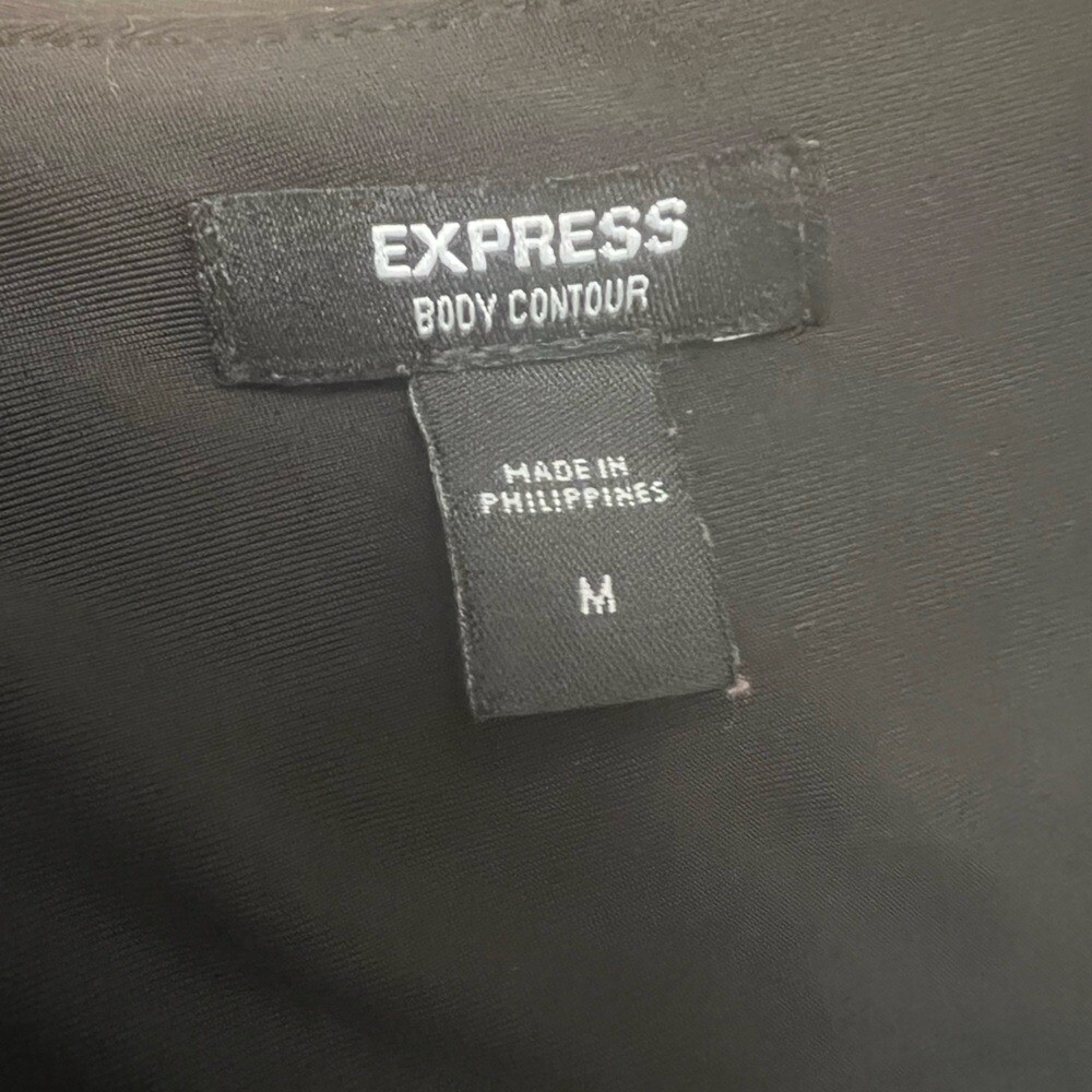 Express Body Contour Stretch dark black sleeveless swimsuit Womens Size M
