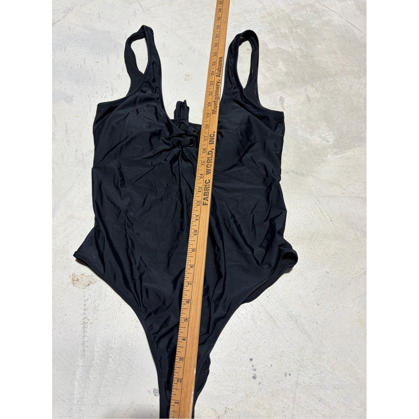 Aerie Black One-Piece full coverage Swimsuit with Center Knot XL