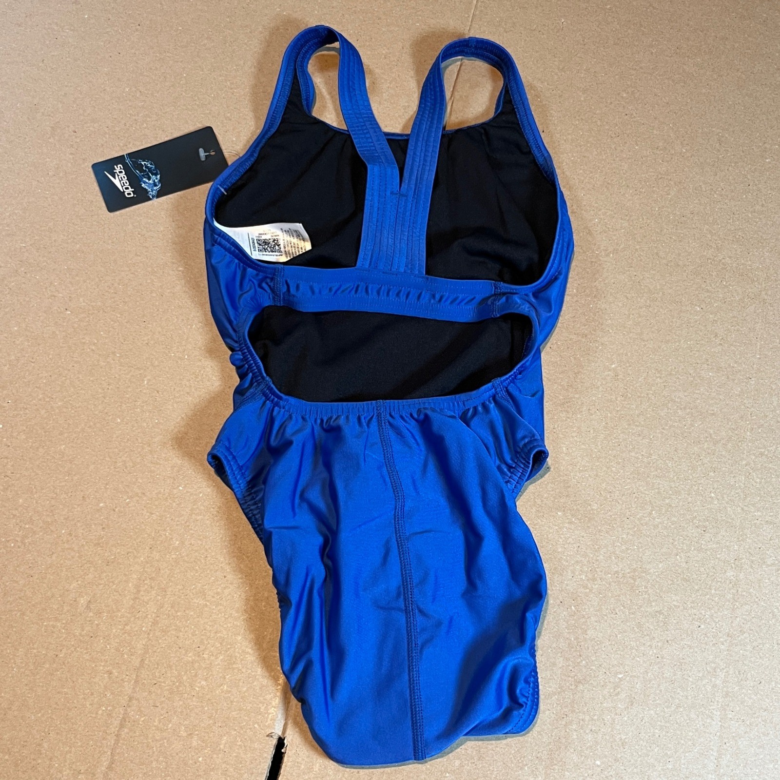Speedo Team Royal Blue Flyback Training One Piece Swimsuit Size 30 NWT