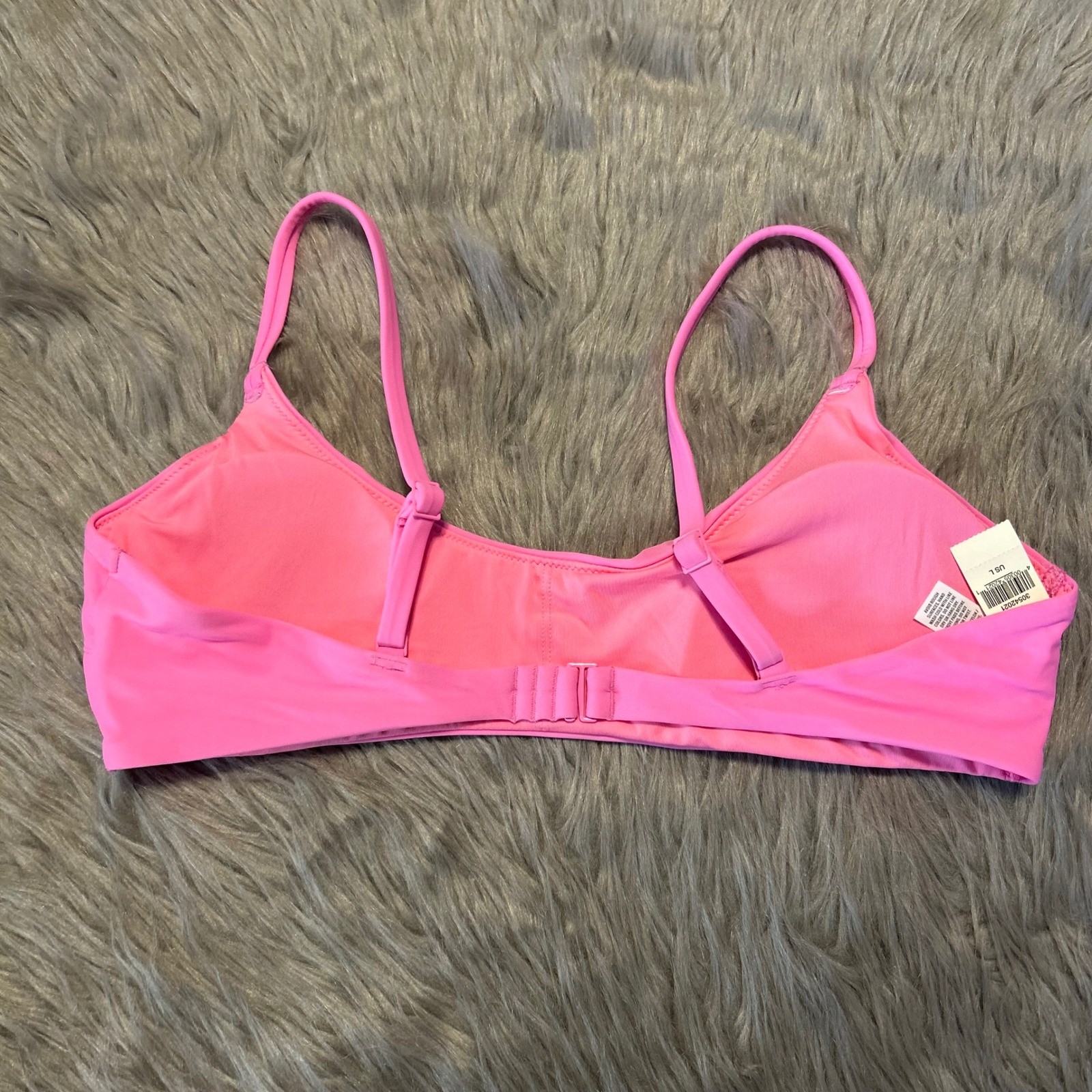 Aerie Bikini Top Womens Size Large Pink Swimsuit Swimwear Wireless