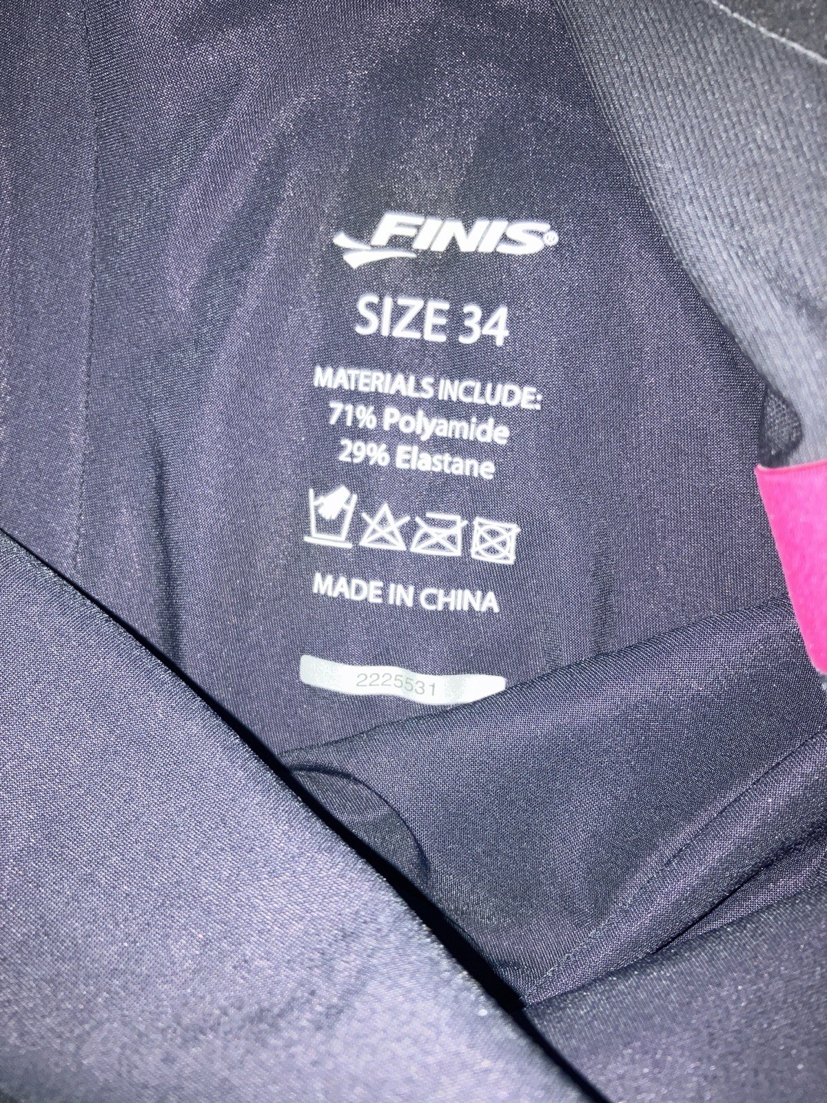 FINIS Female Fuse Openback Black technical racing swimsuit Sz 34