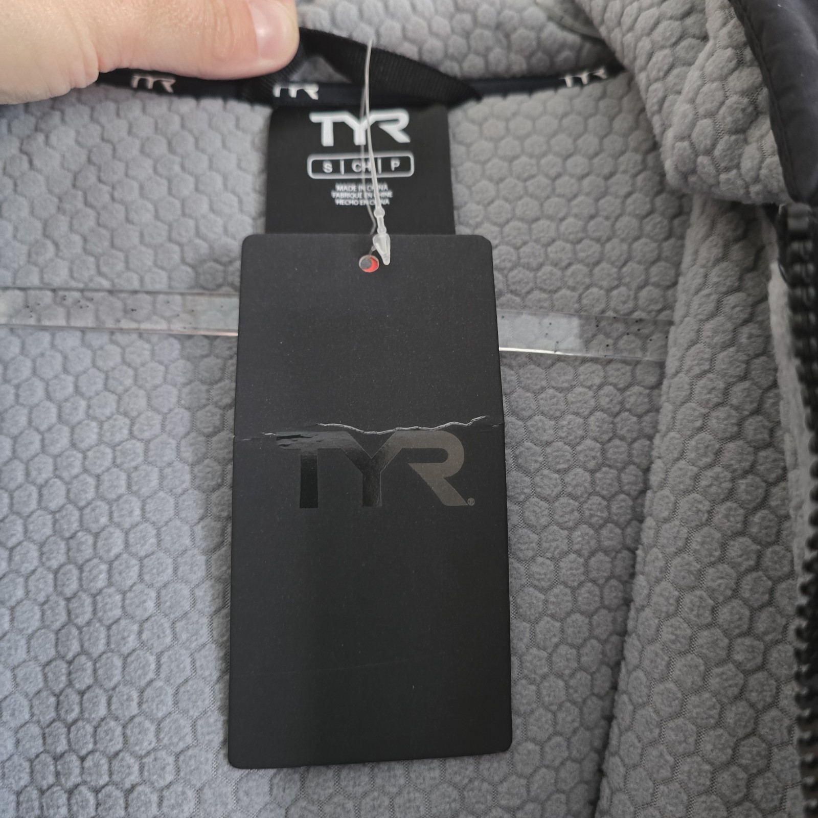 TYR Black Swim Tech Parka Coat with Hood Size Small Hydrosphere NWT
