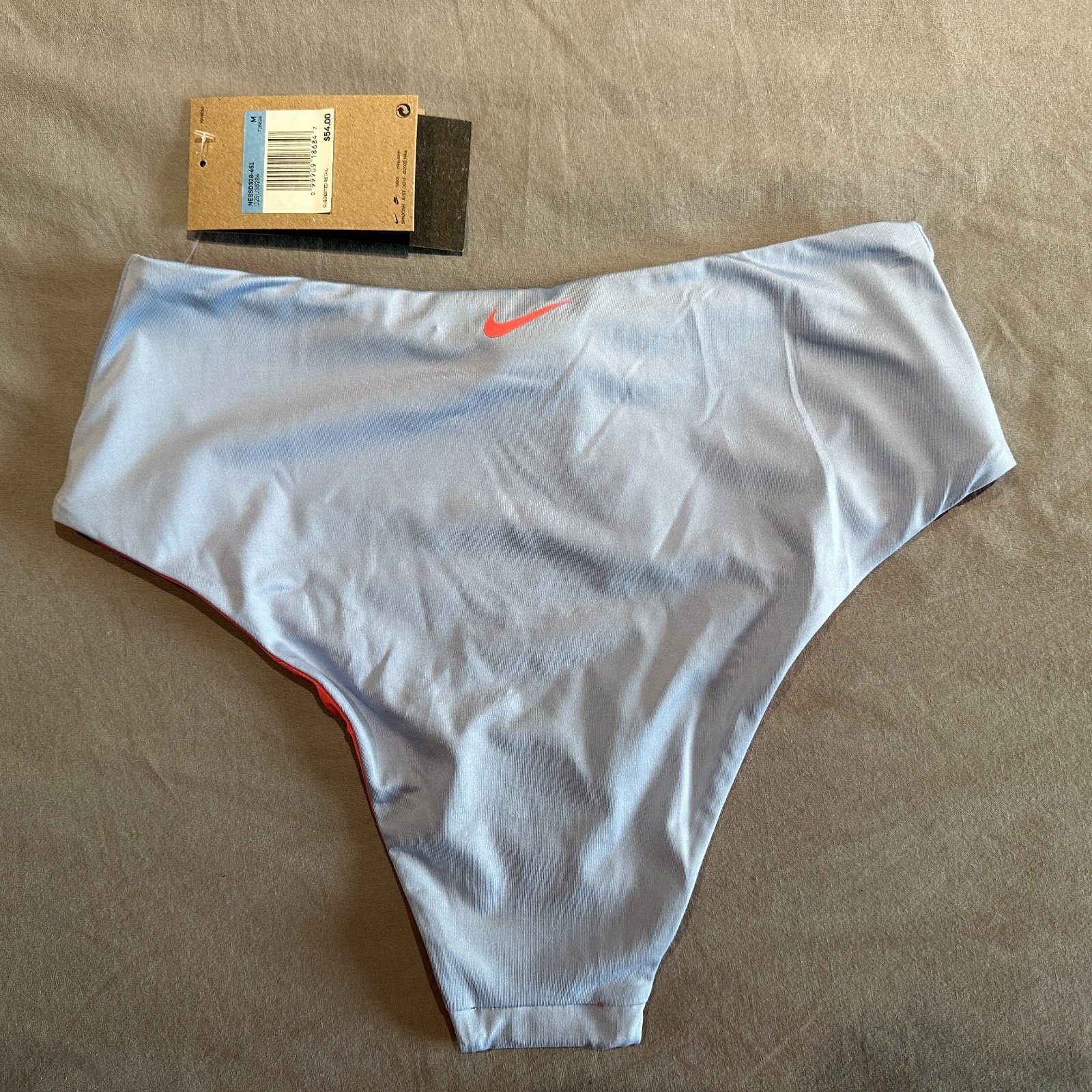 Nike High Waisted Reversible Bikini Swim Bottoms Blue Pink Womens Medium