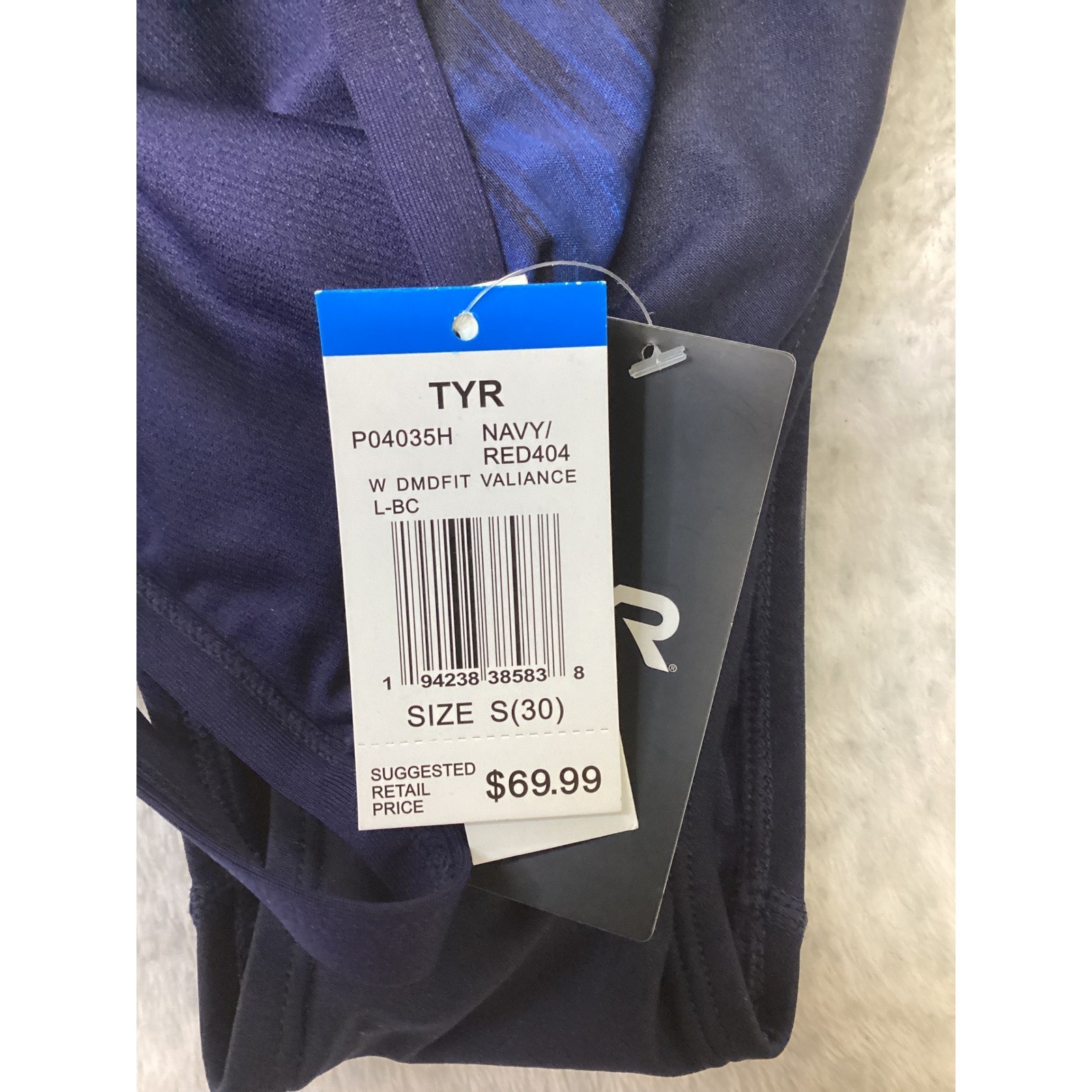 TYR Valiant Diamondfit One Piece Swimsuit Red White Blue Stars Size 30 NWT