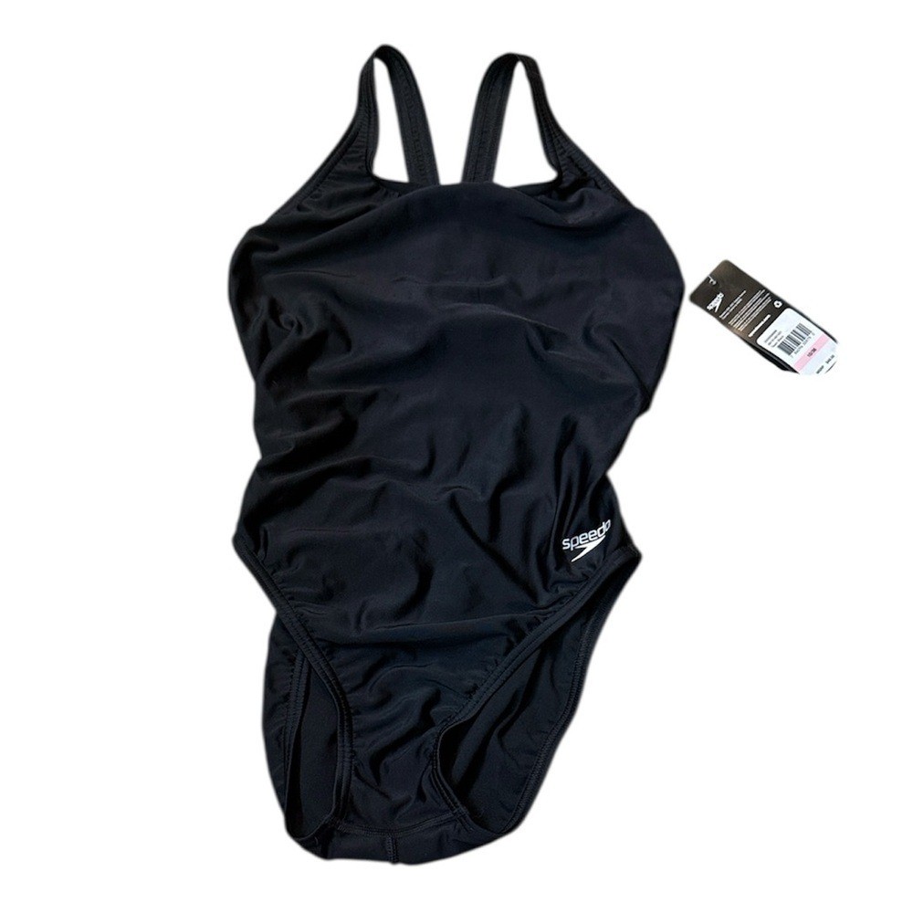Speedo Womens ProLT Super Pro Swimsuit One Piece Solid Adult Black SIZE 10 NEW