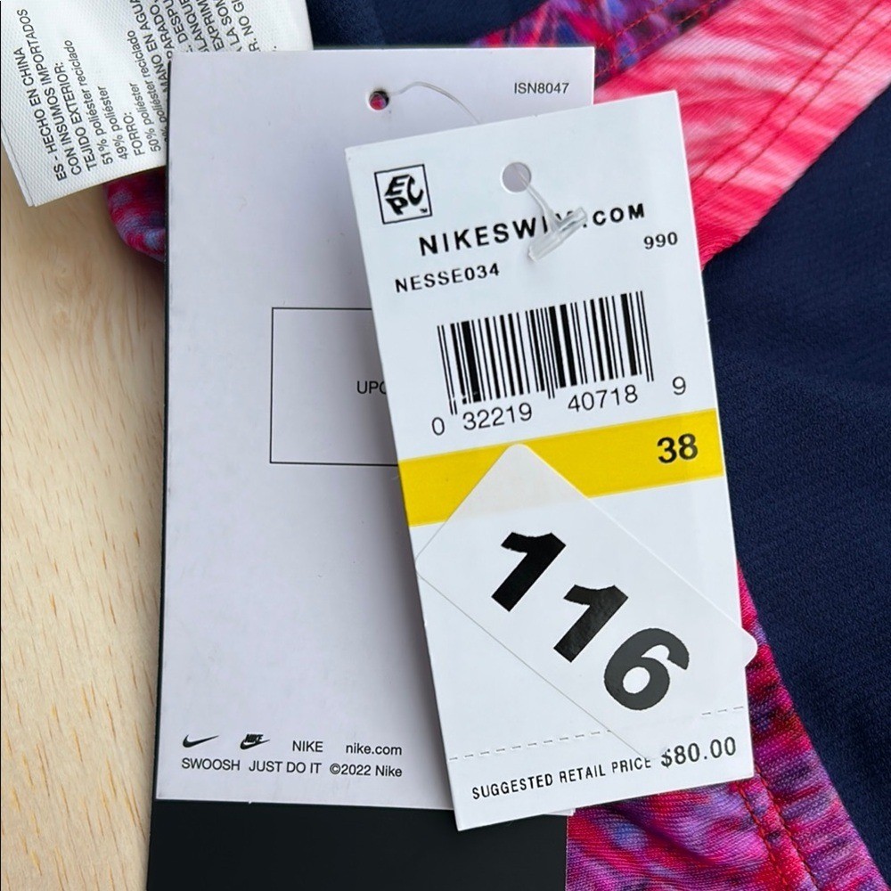 Nike HydraStrong USA Olympic Team Swimsuit Pink Purple Tie Dye NESSE034 Mens 38