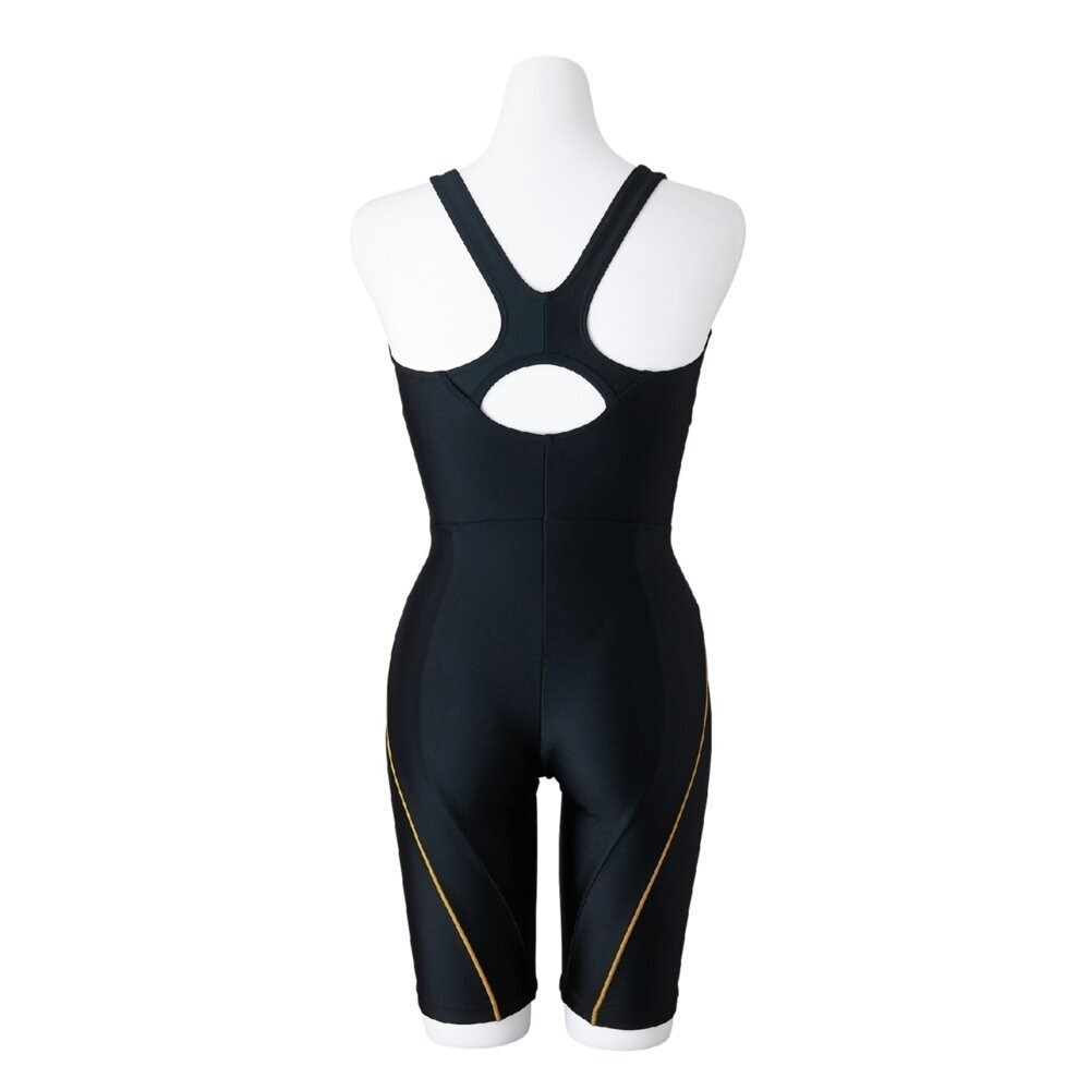 Mizuno Women’s Swim Fitness All-in-One Swimsuit Two-Tone Design Black/Black 2025