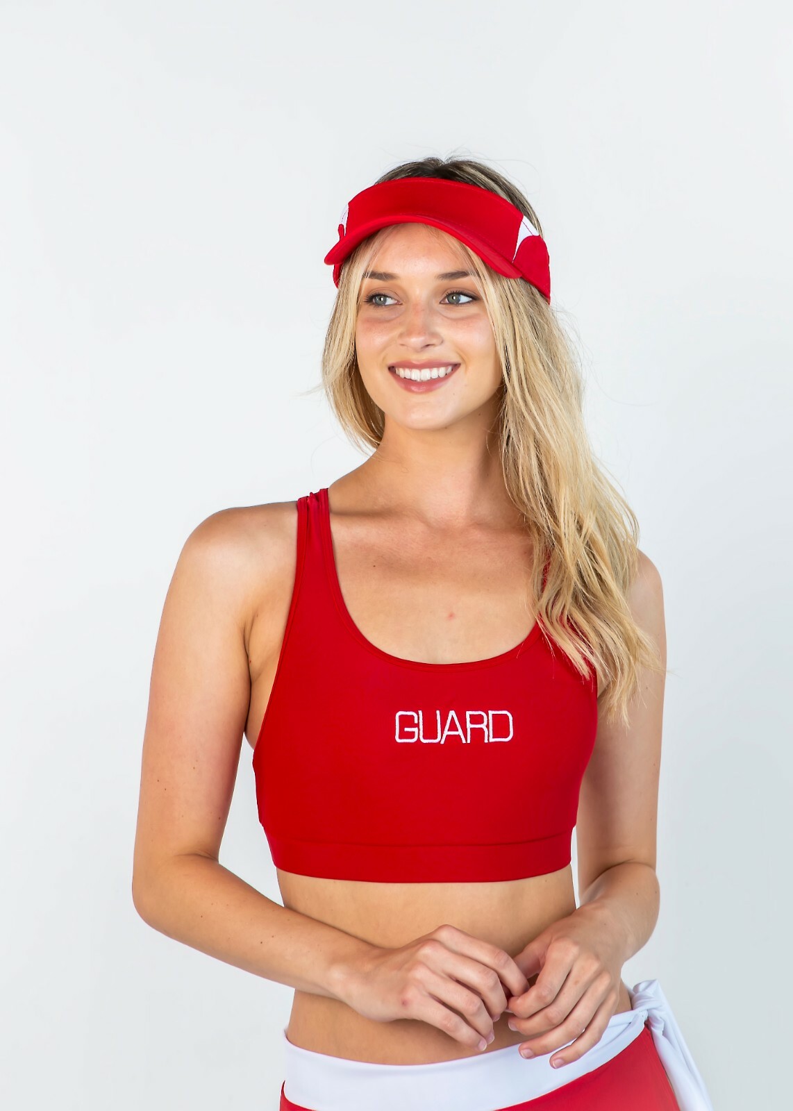 FREE SHIPPING – Designer lifeguard sports bra with embroidery – Made in the USA