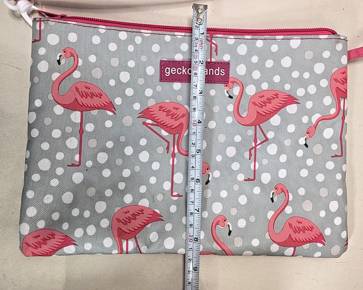 Geckobrands Bathing Suit Utility Bag Pink Flamingos Pool Beach Wet Dry Bag EUC