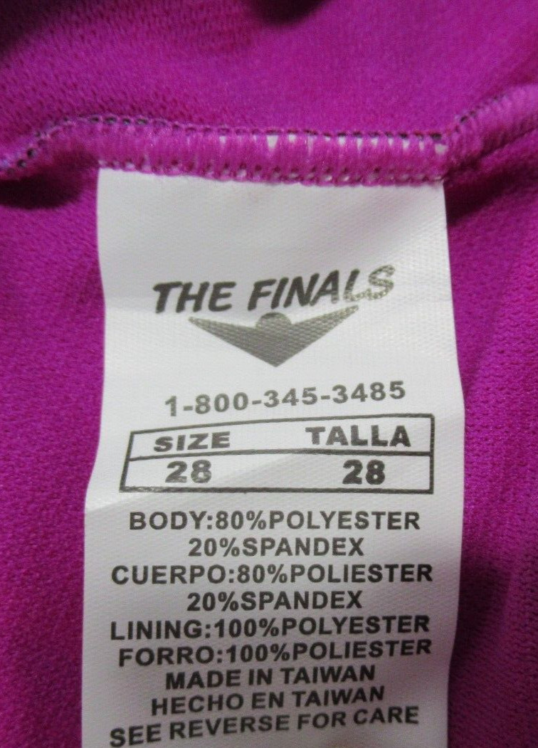TYR The Finals Freestyle NF Wingback Size 28 Black Multi *NWT*