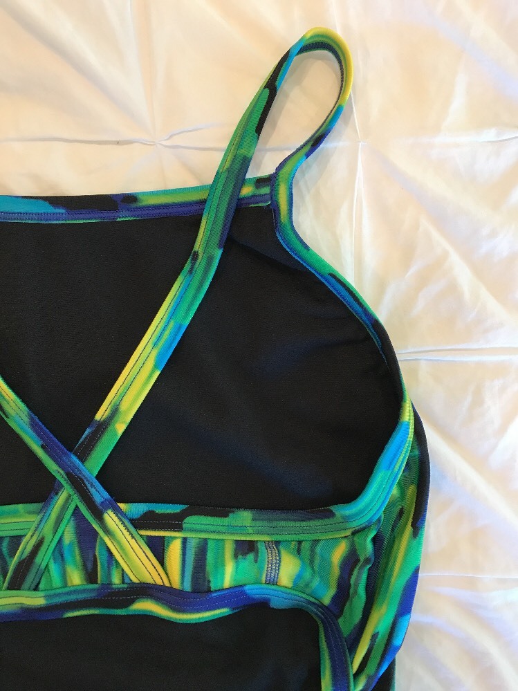 New Womens Speedo Blurry Green Blue Yellow ProLT Racing 28 NWT $40