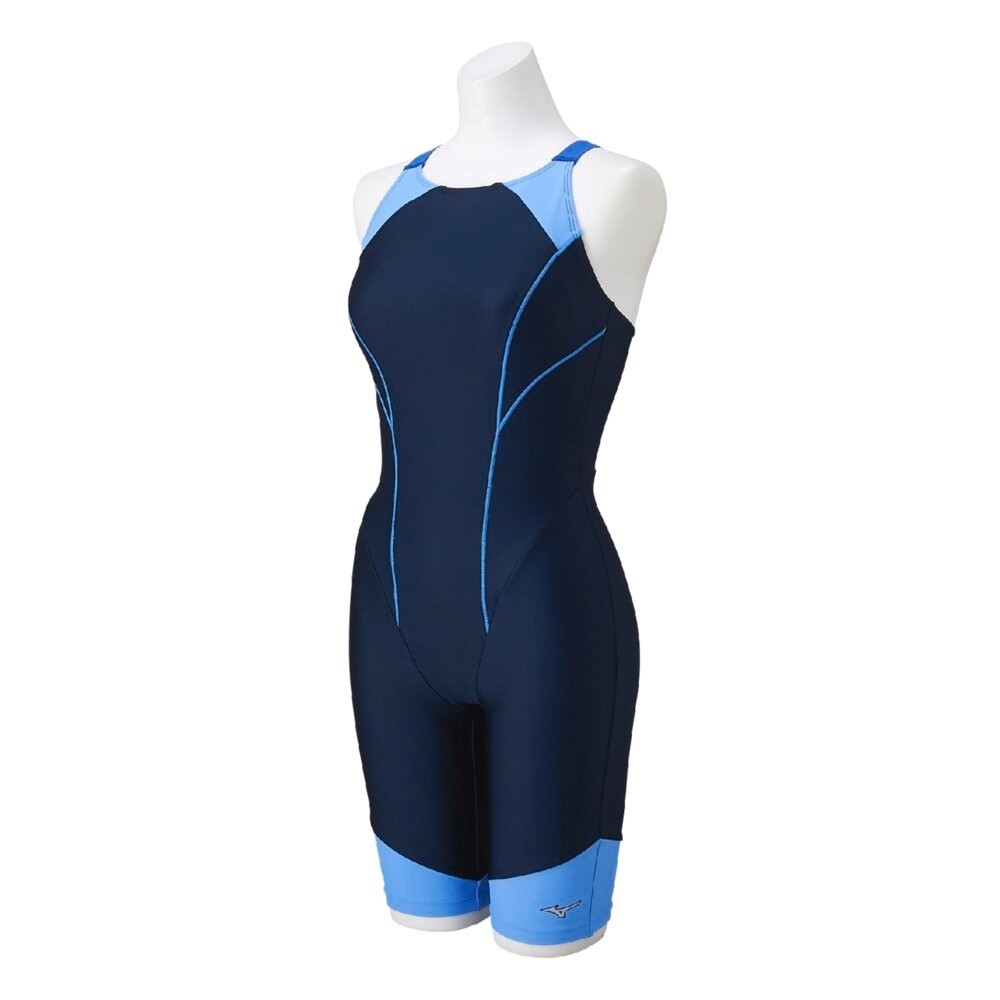 Mizuno Women’s Stroke ONE All-in-One Swim Fitness Suit N2JGB30282 Navy/C.Blue