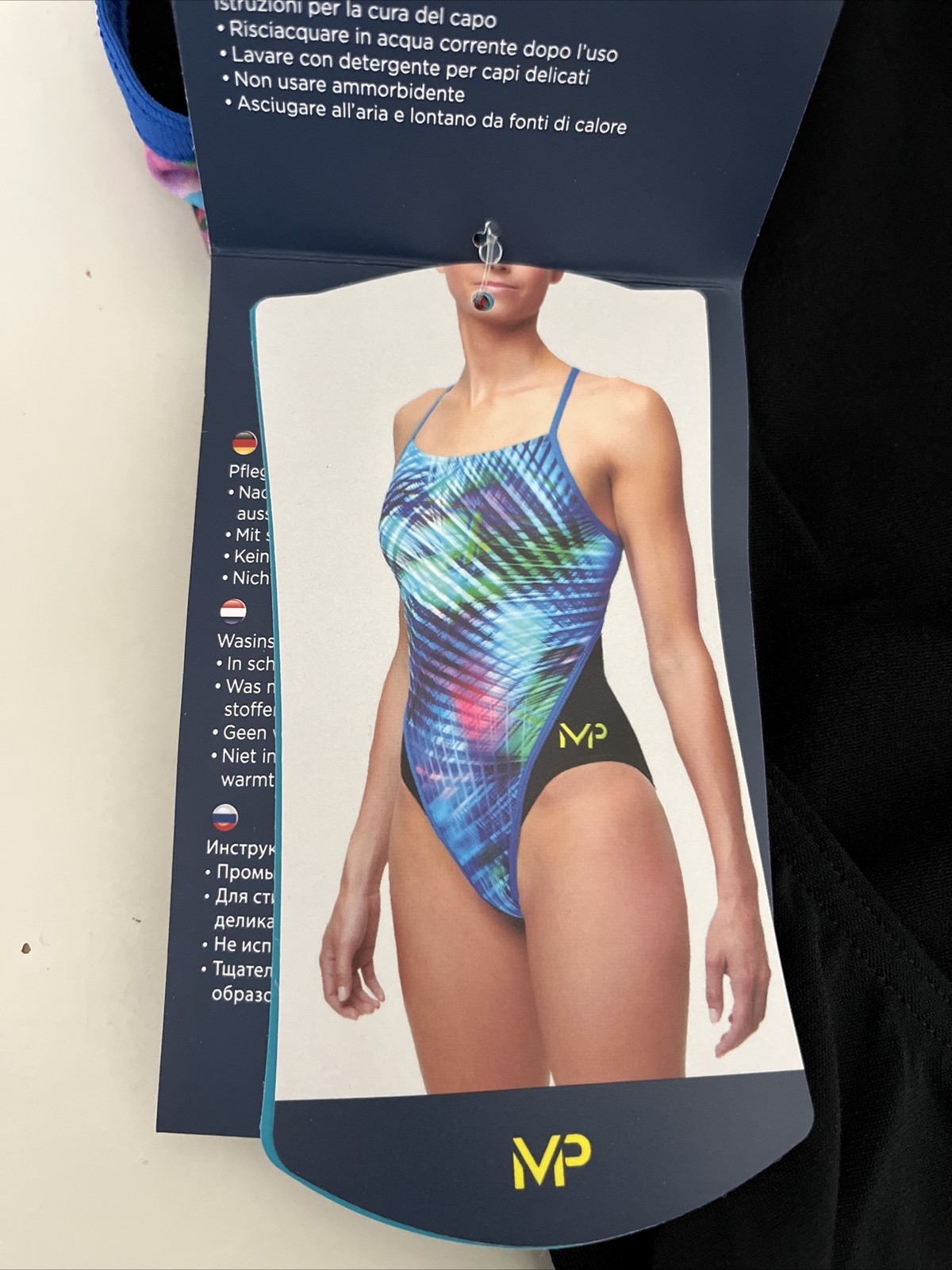 Size 32 Michael Phelps Racing Swim Suit Aqua Infinity Tech! Women Chrystal READ!