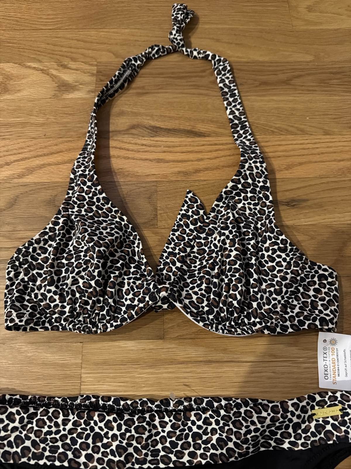 Lascana By Venus Leopard Bikini Set Top C, Size 4 Bottom