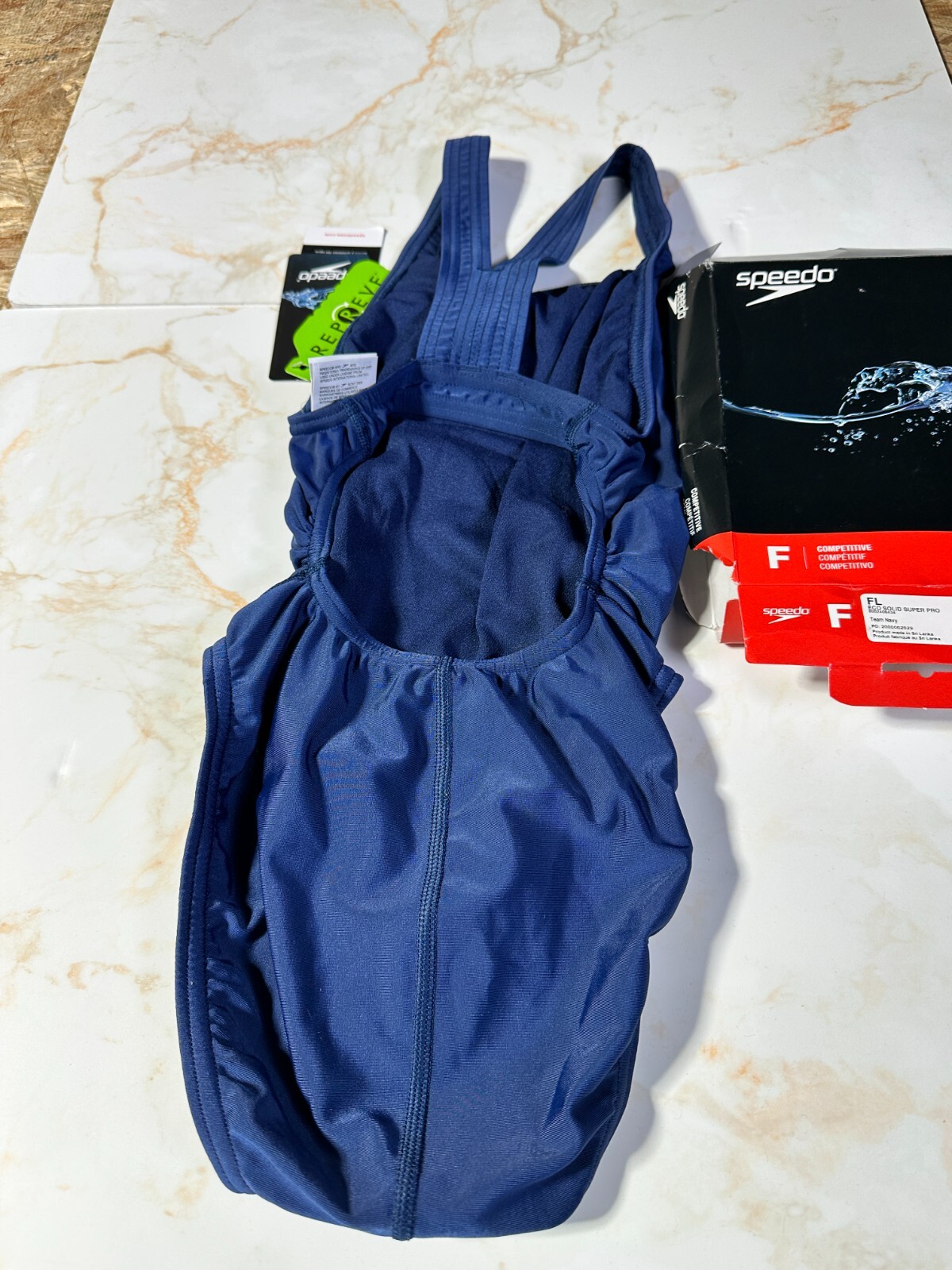 NWT Women’s Speedo Learn To Swim Pro LT Superpro Swimsuit Navy Blue Size 26