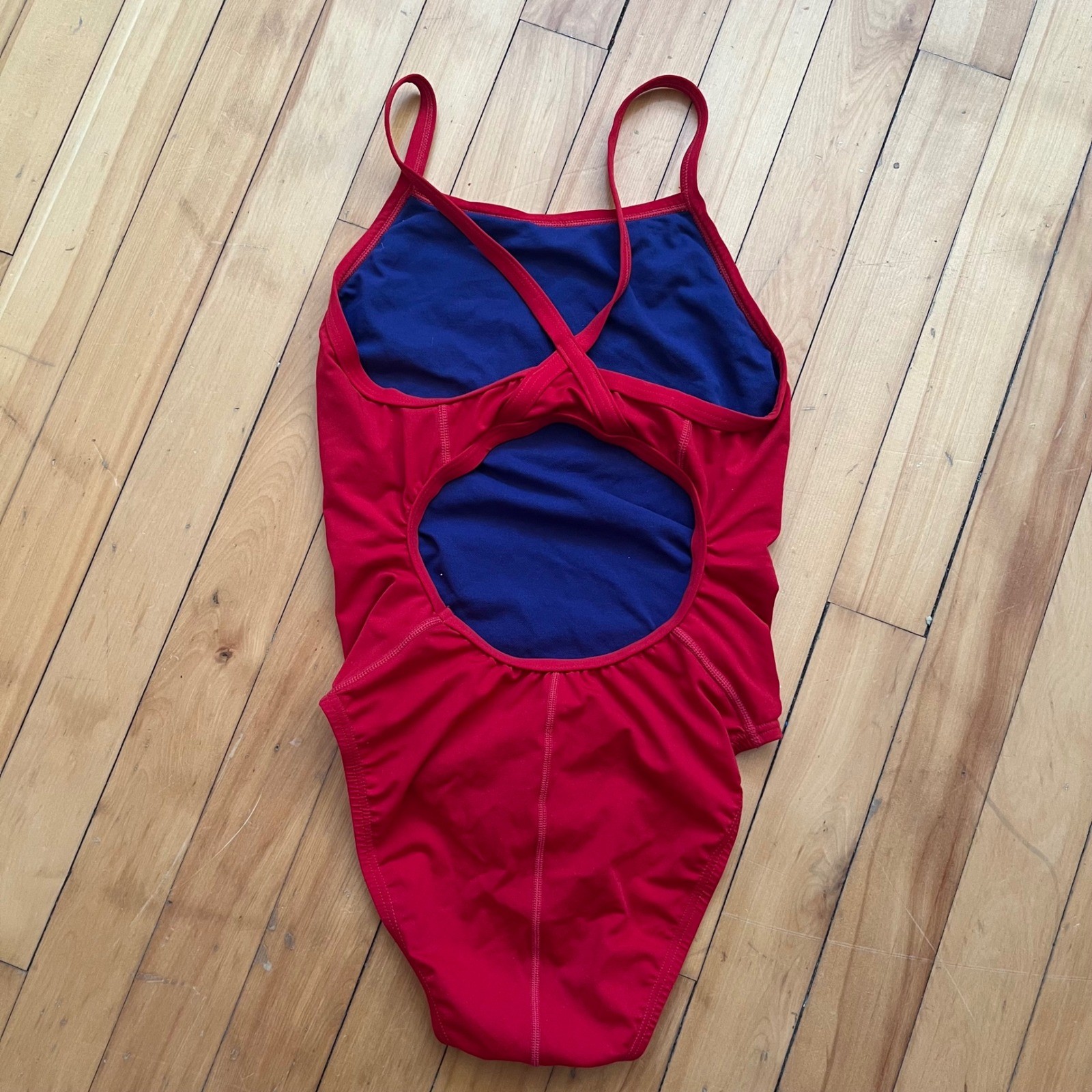 Speedo Red One Piece Swimsuit SAUVETEUR Endurance+ Lifeguard Swimwear Size 6 32